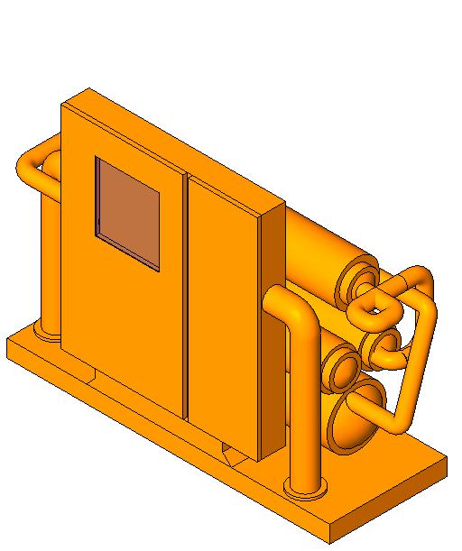 Chiller Rotary Water Cooled RTWA 70 revit family free download