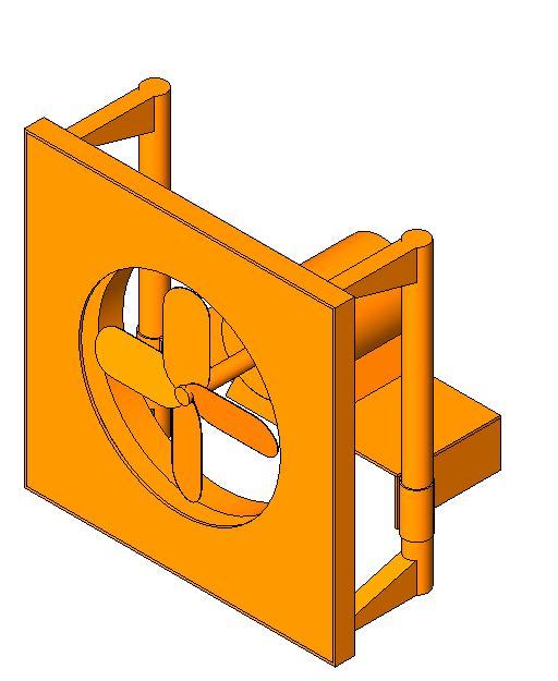 Wall Propeller Fan LKDB A revit family free download