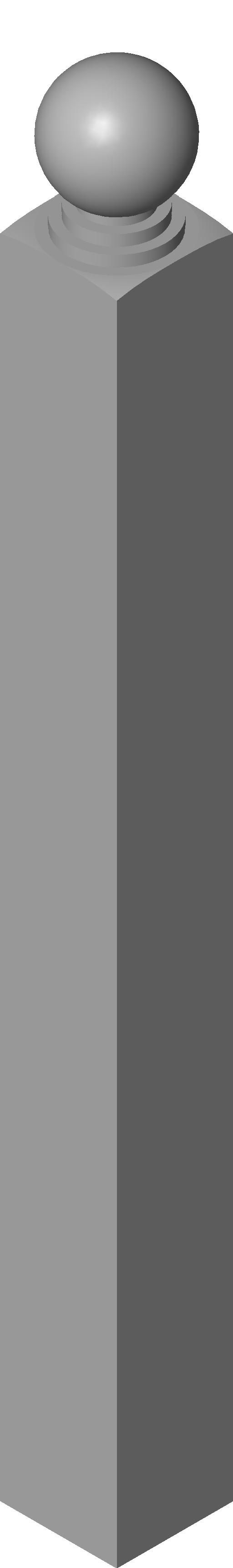M Post Square w Ball revit family free download