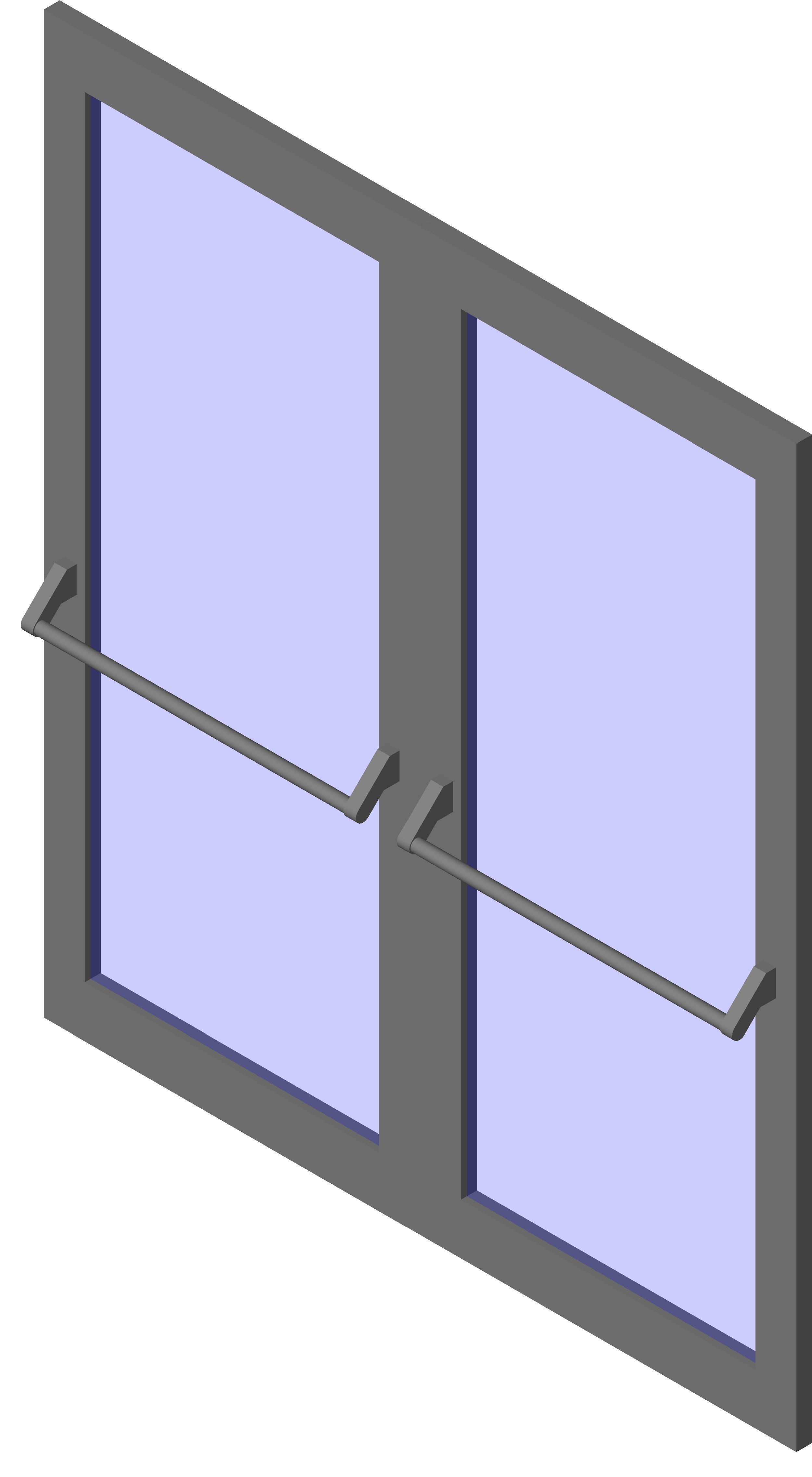 Dbl Glass w Push Bar revit family free download