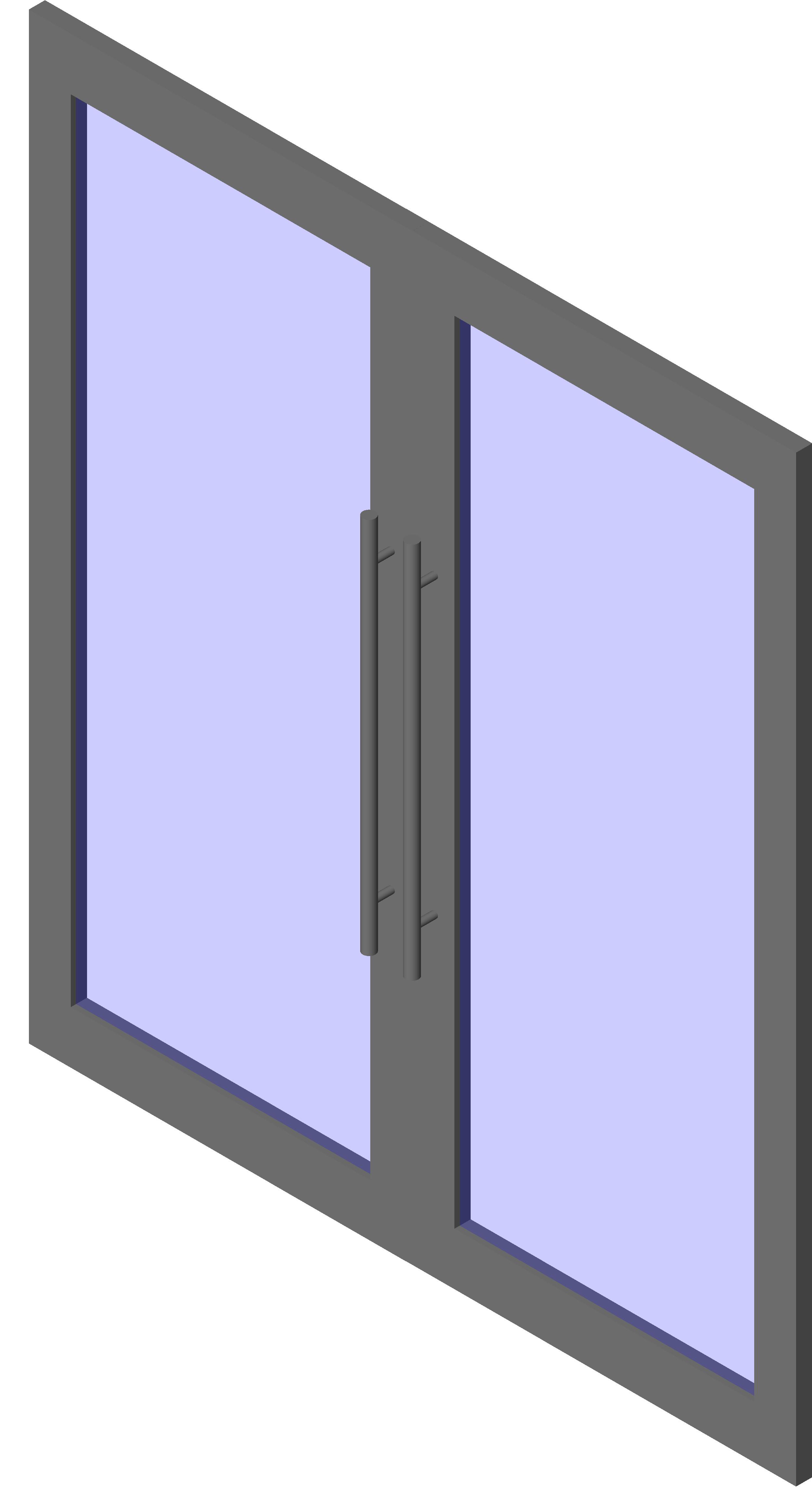 Door Double Glass Framed revit family free download