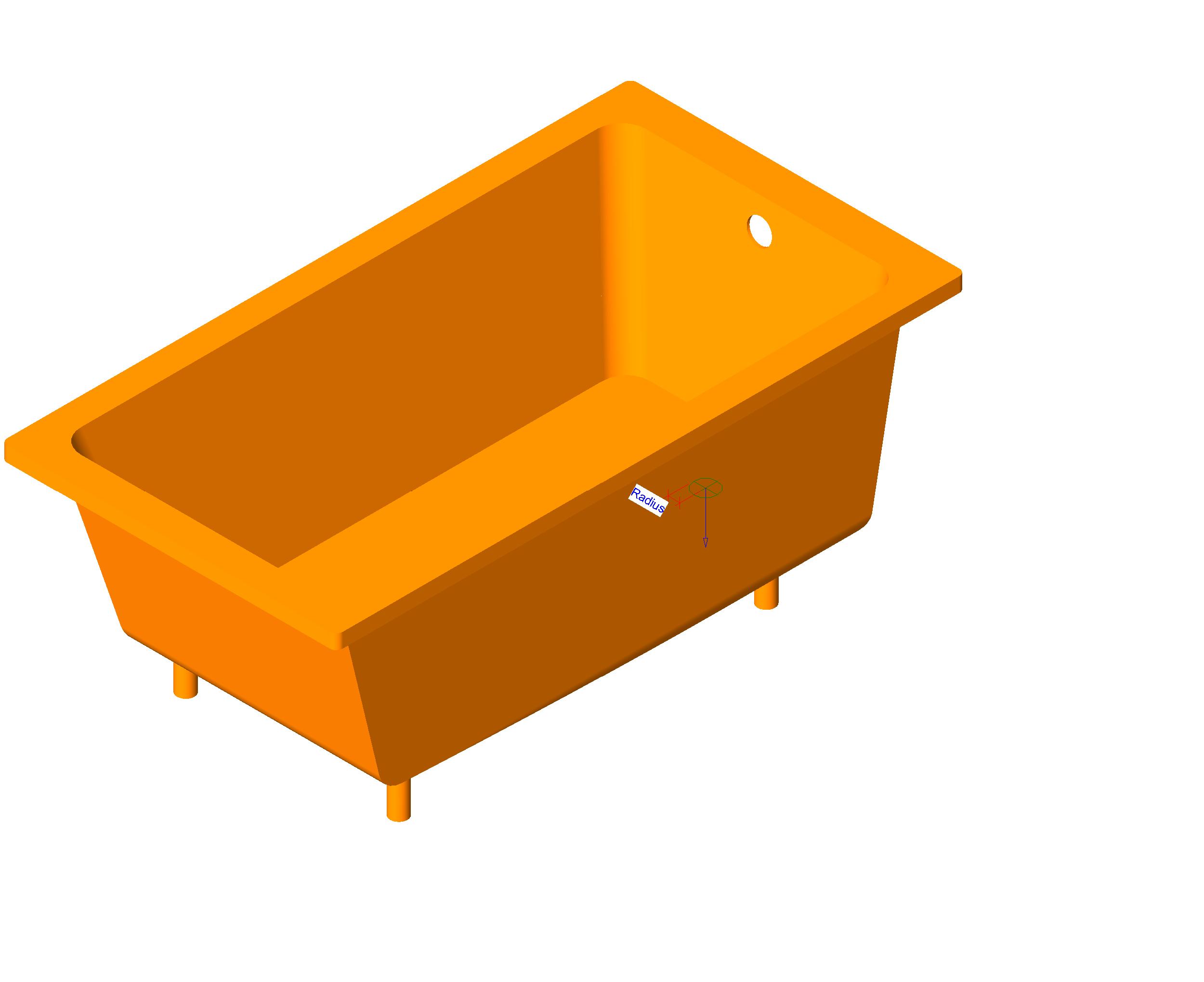 Bathtub Contemporary 3 revit family free download