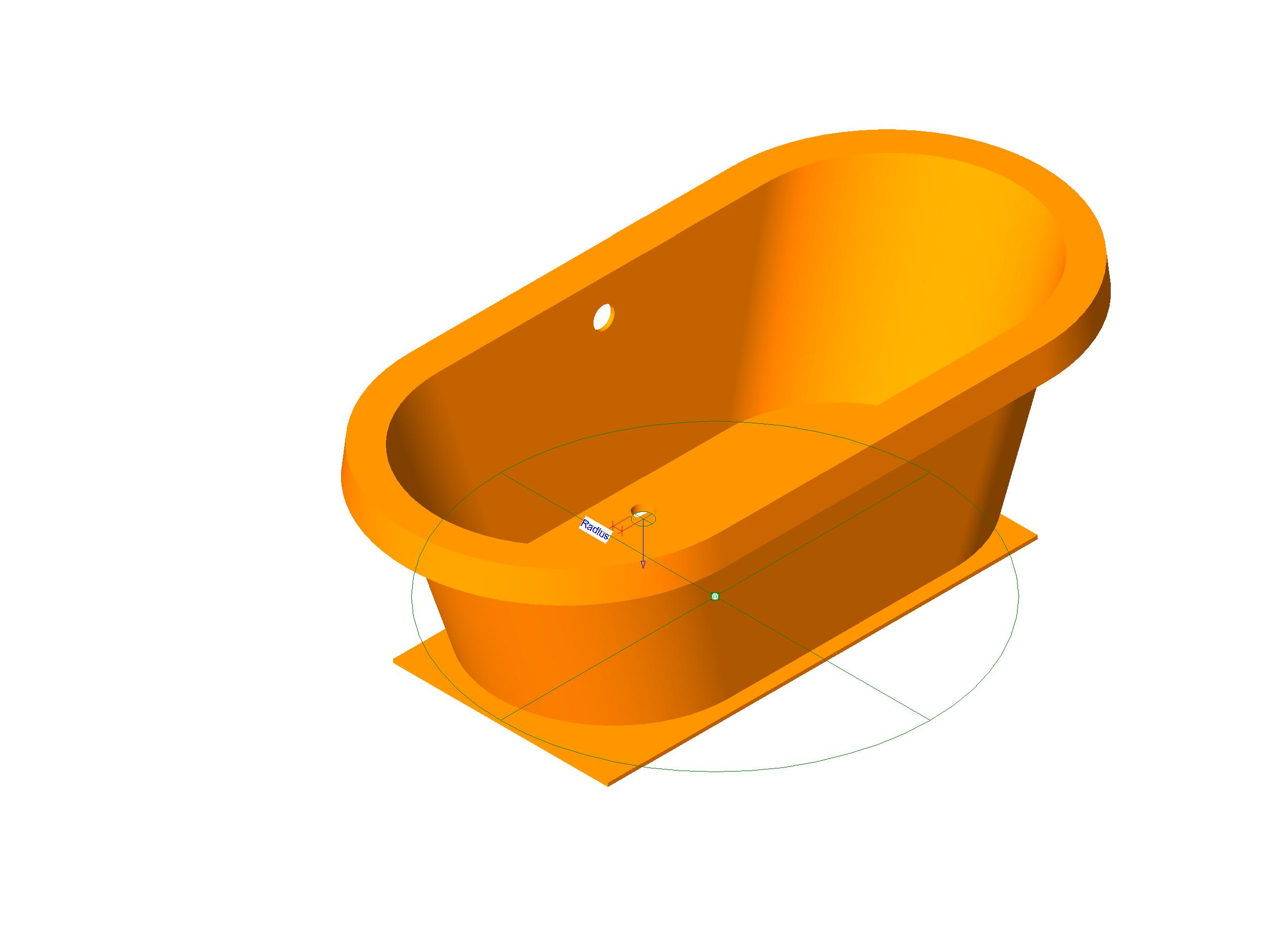 Bathtub Transitional revit family free download