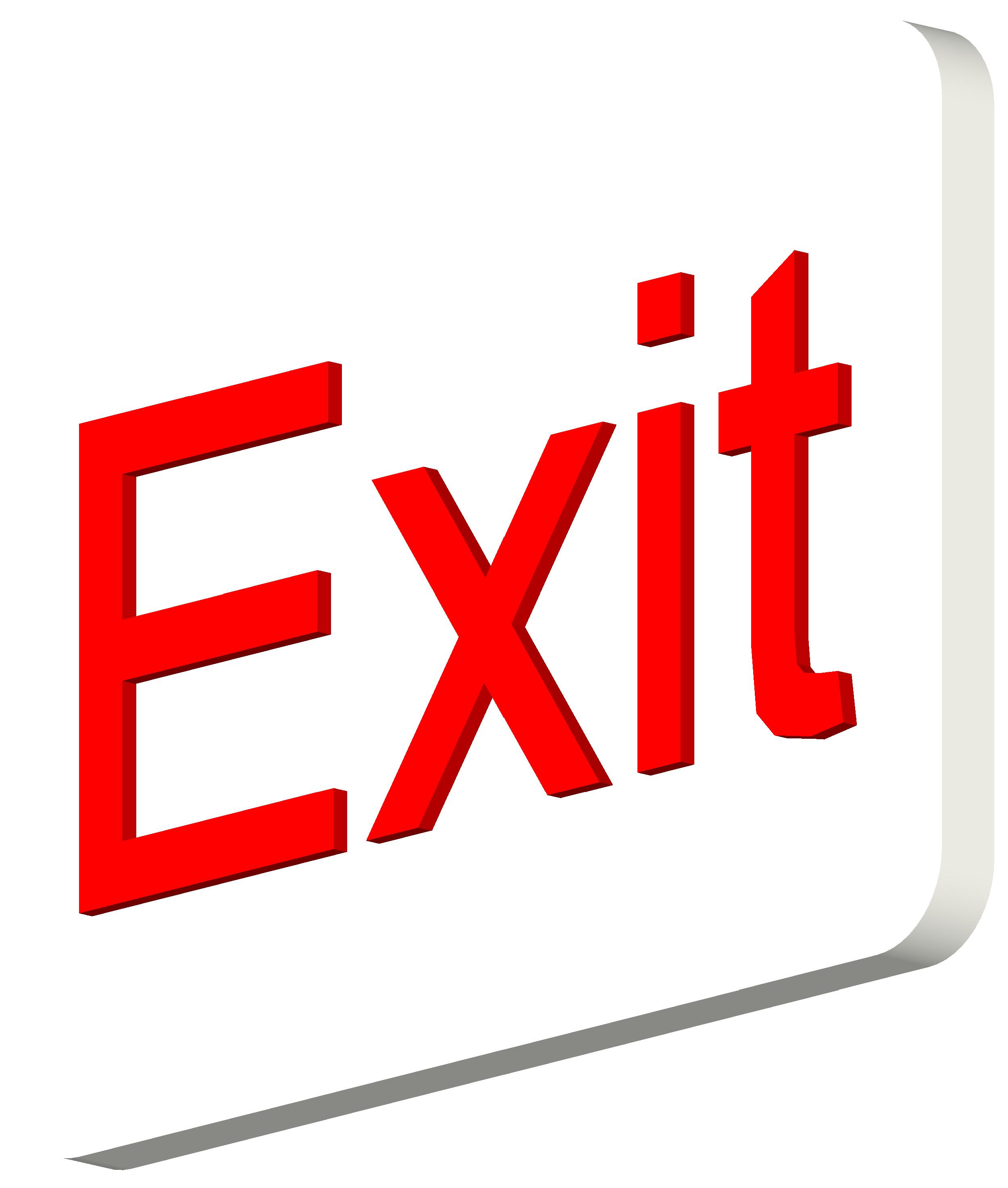 M Exit Sign revit family free download