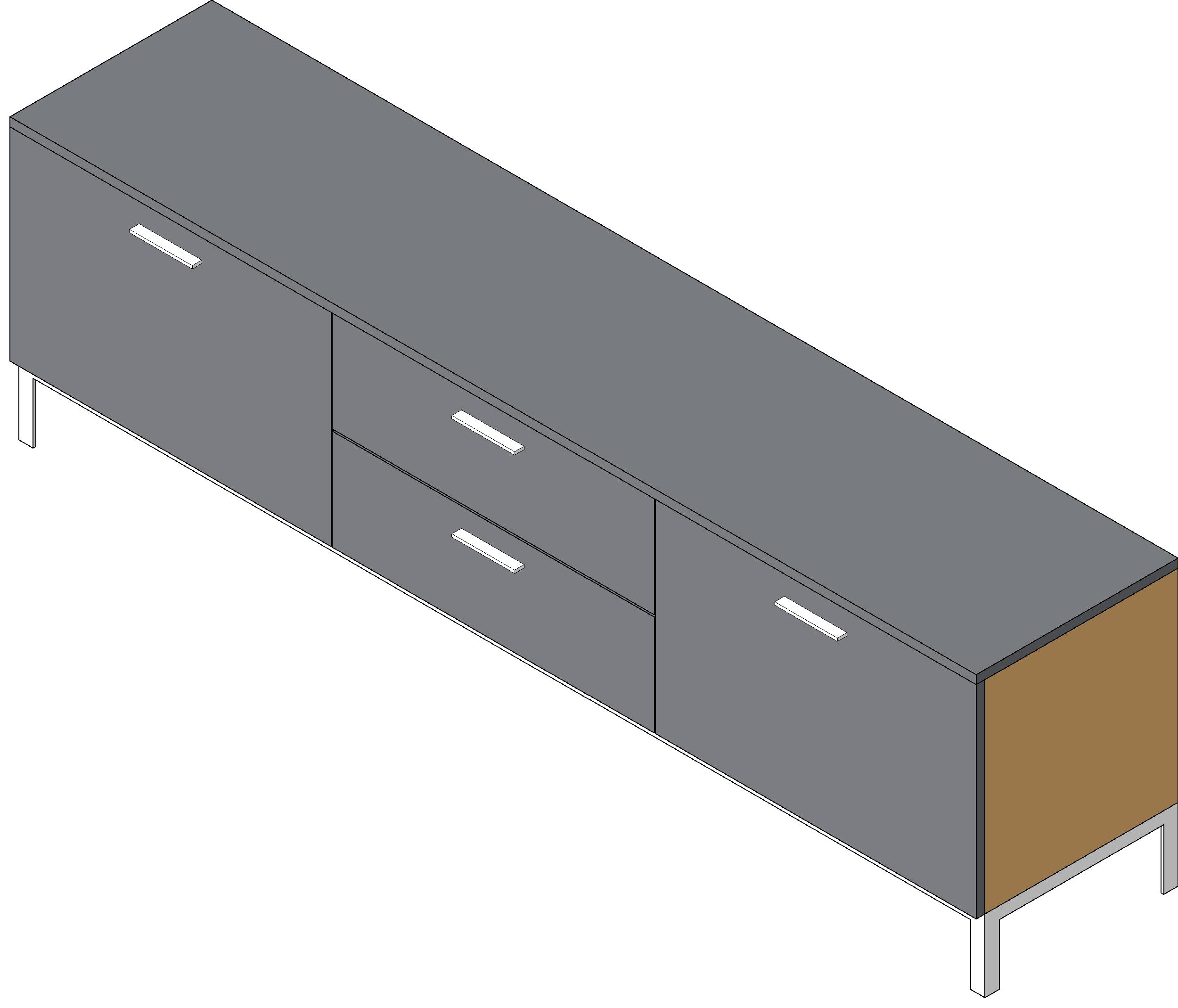 Chest of Drawers - 4 Doors revit family free download