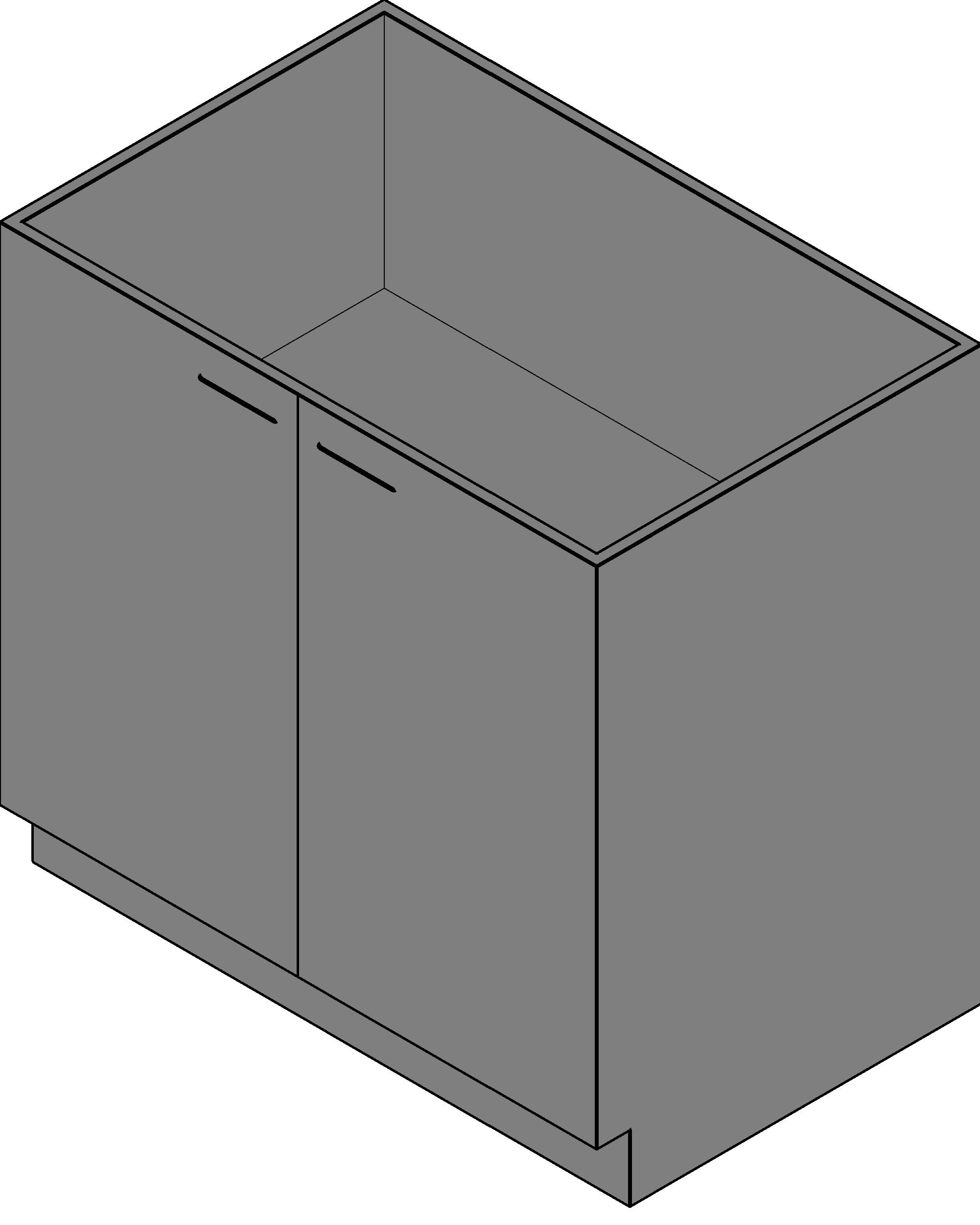 Base Cabinet 2 Door revit family free download