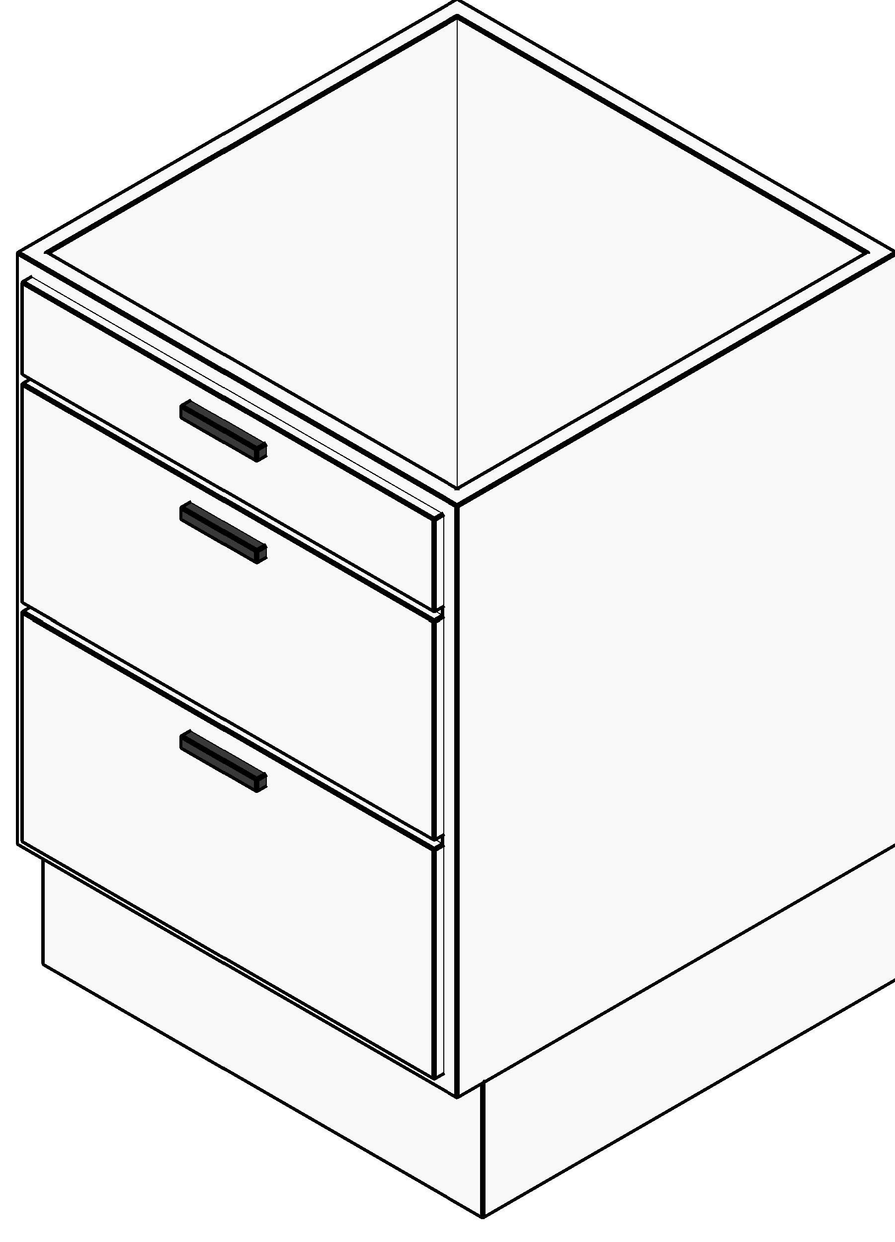 Base Cabinet 3 Drawers revit family free download