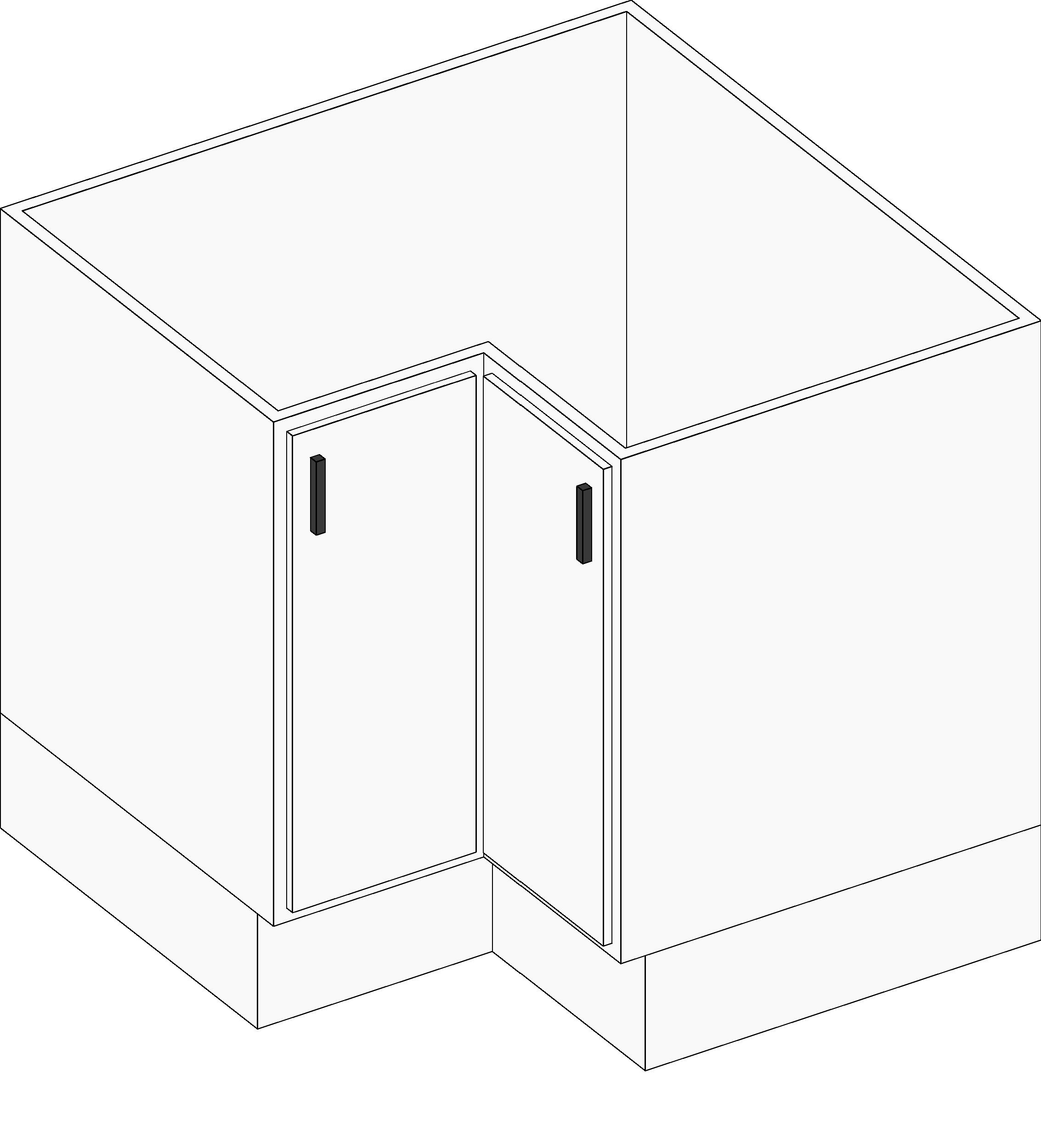 Base Cabinet Corner Unit revit family free download