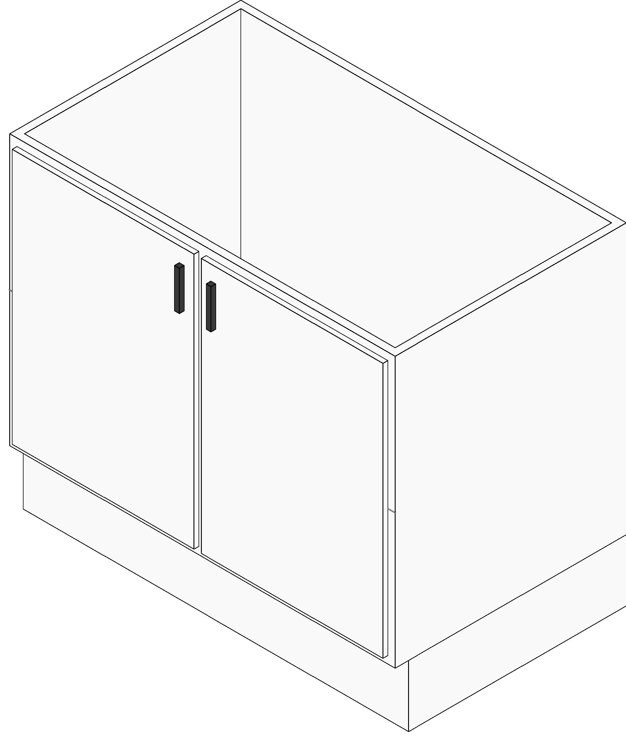 Base Cabinet Double Door revit family free download