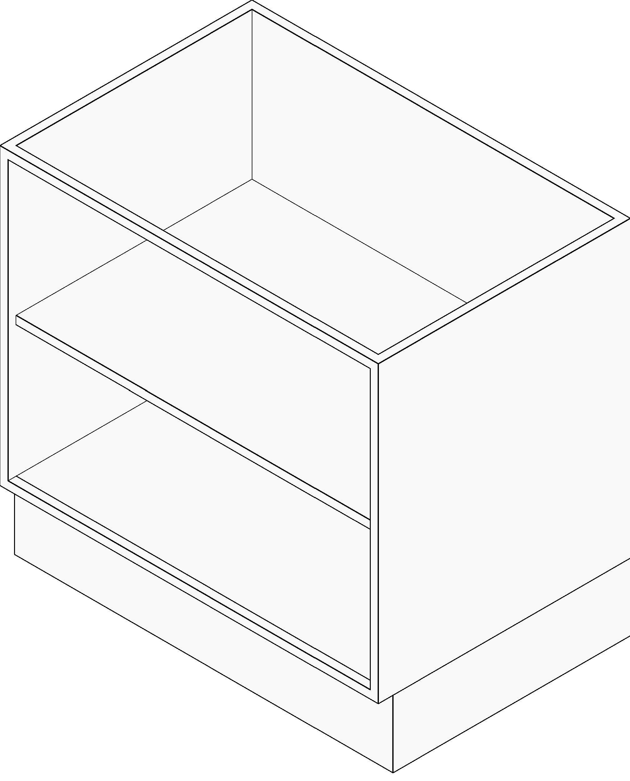 Base Cabinet Shelf Unit revit family free download