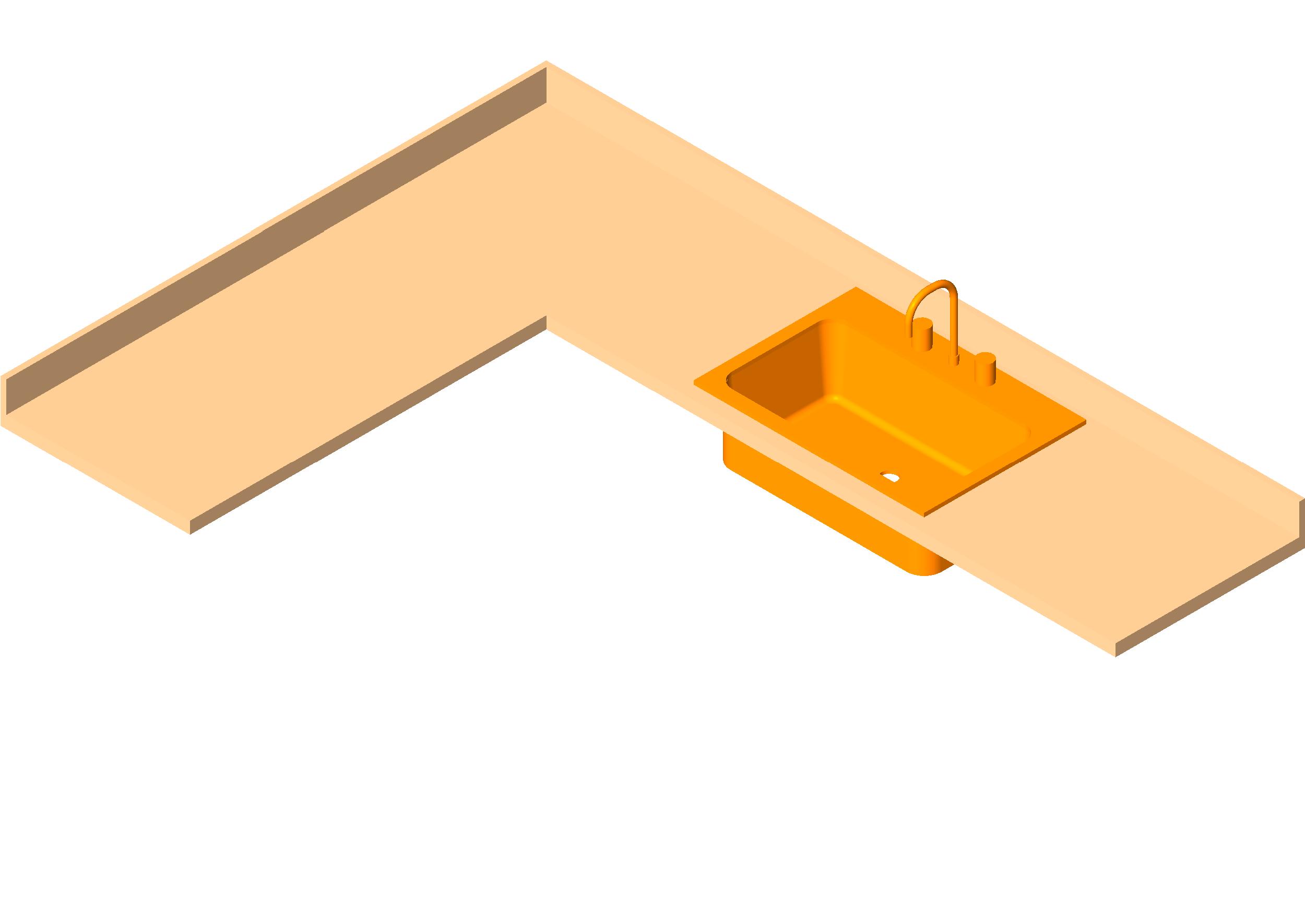 Counter Top Corner w sink revit family free download