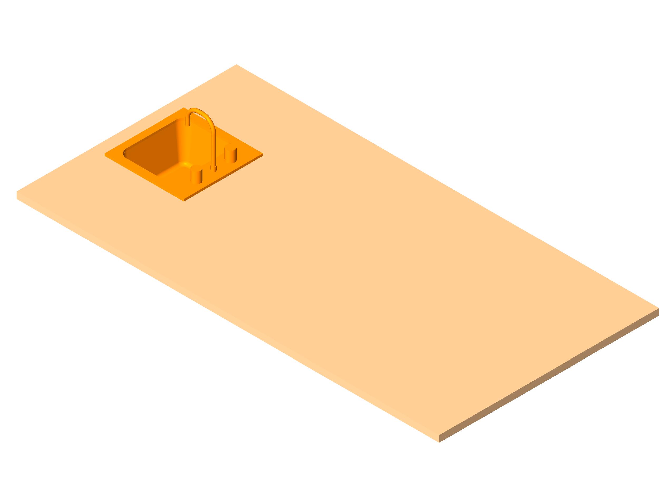Counter Top Island w Sink revit family free download