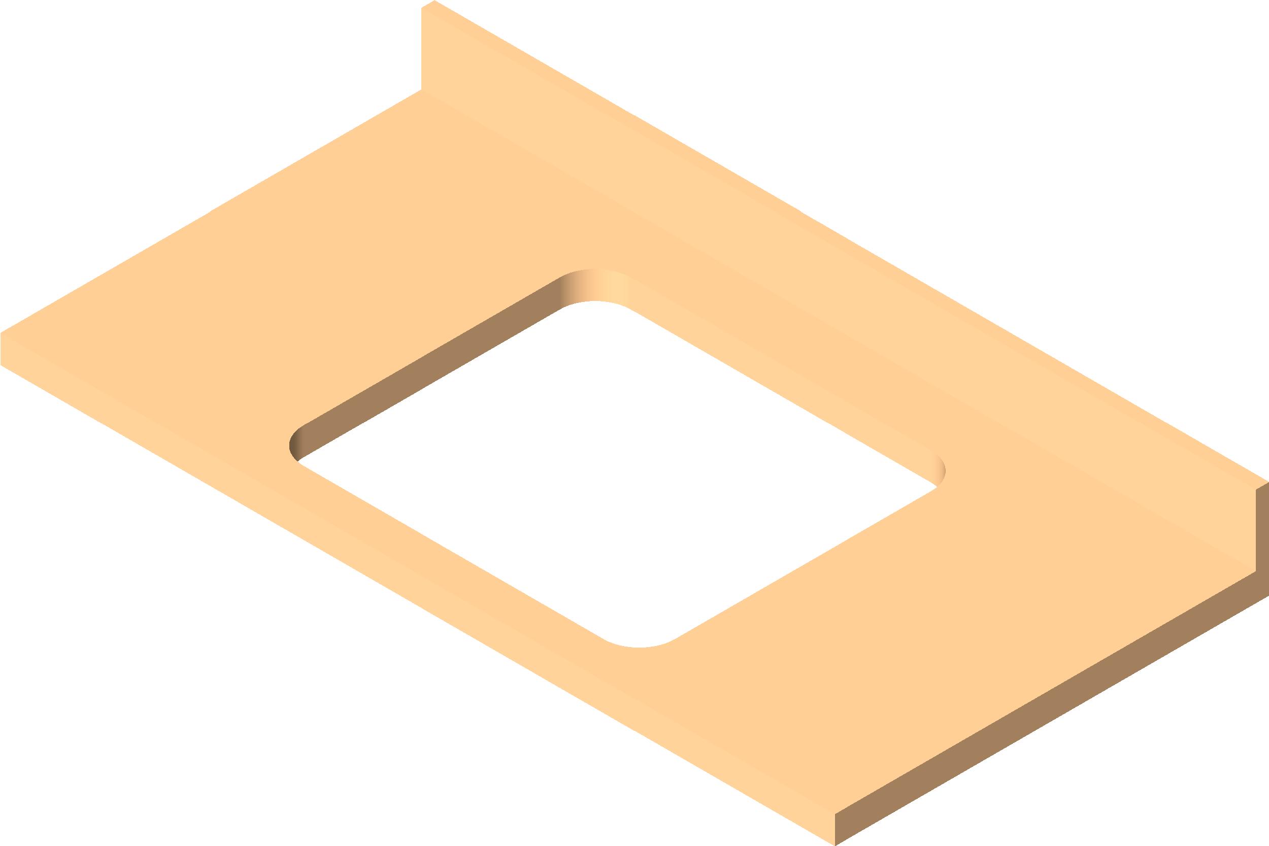 Counter Top w Sink Hole Square revit family free download
