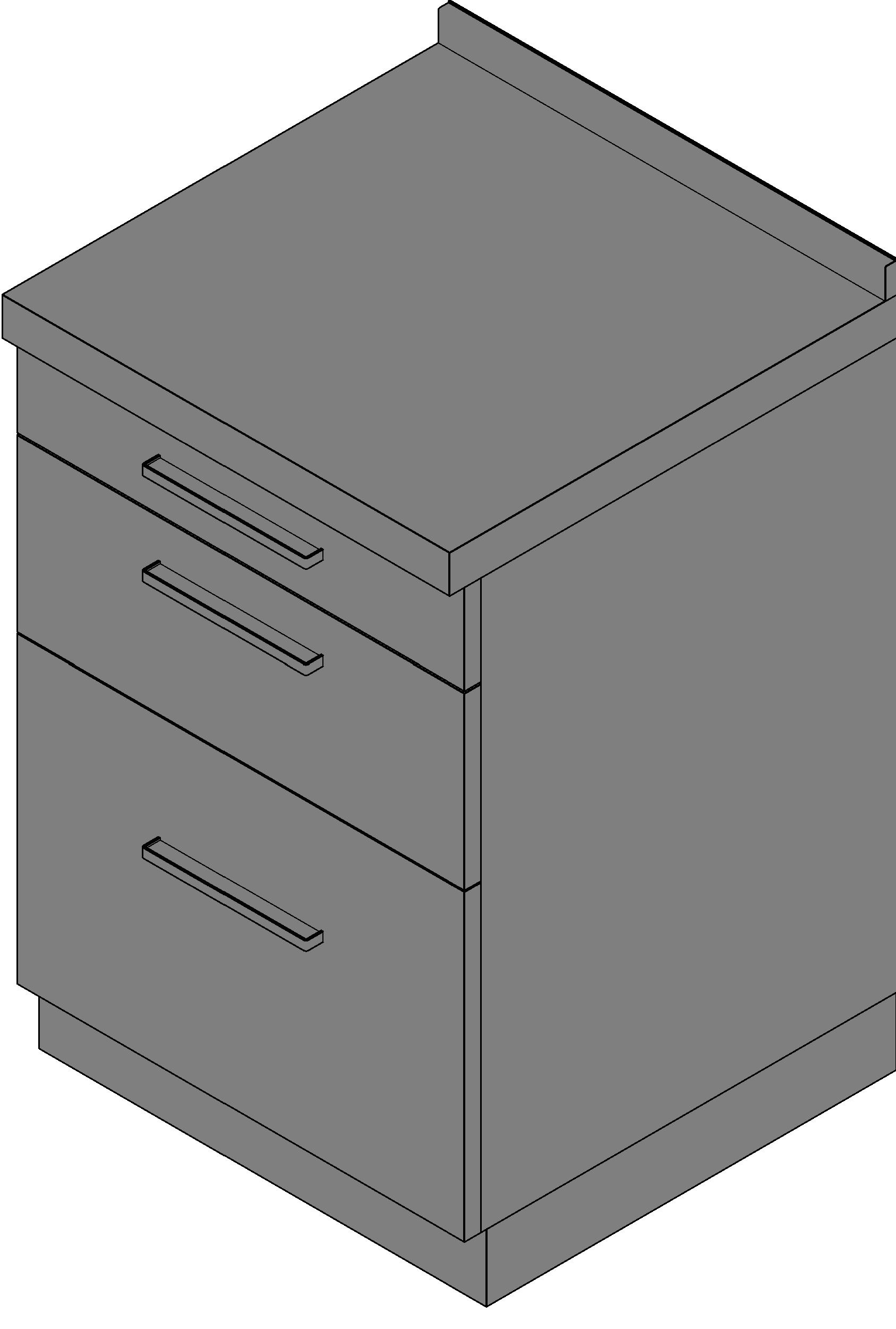 M Base 3 Drawers irregular revit family free download