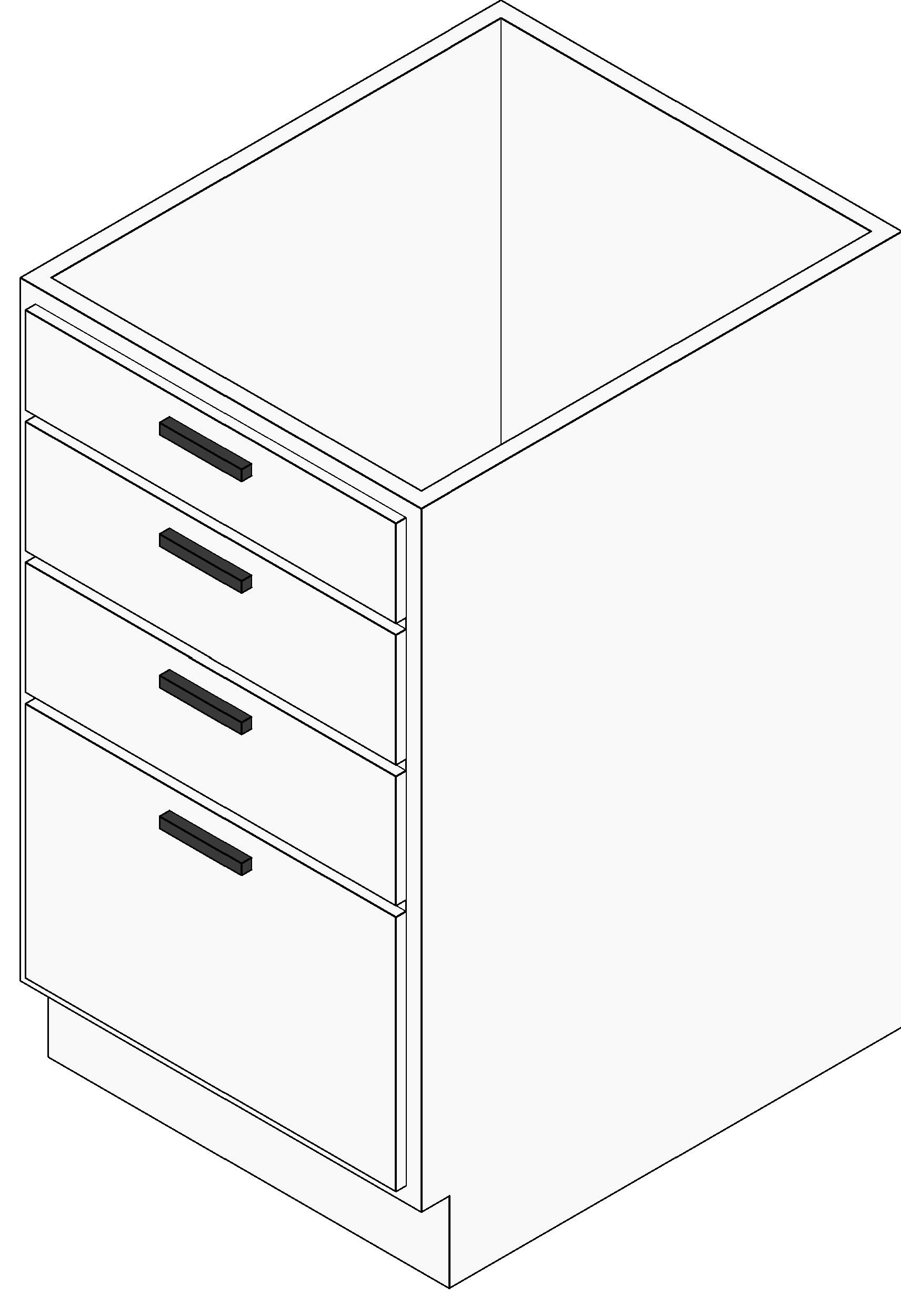 M Base Cabinet 4 Drawers revit family free download