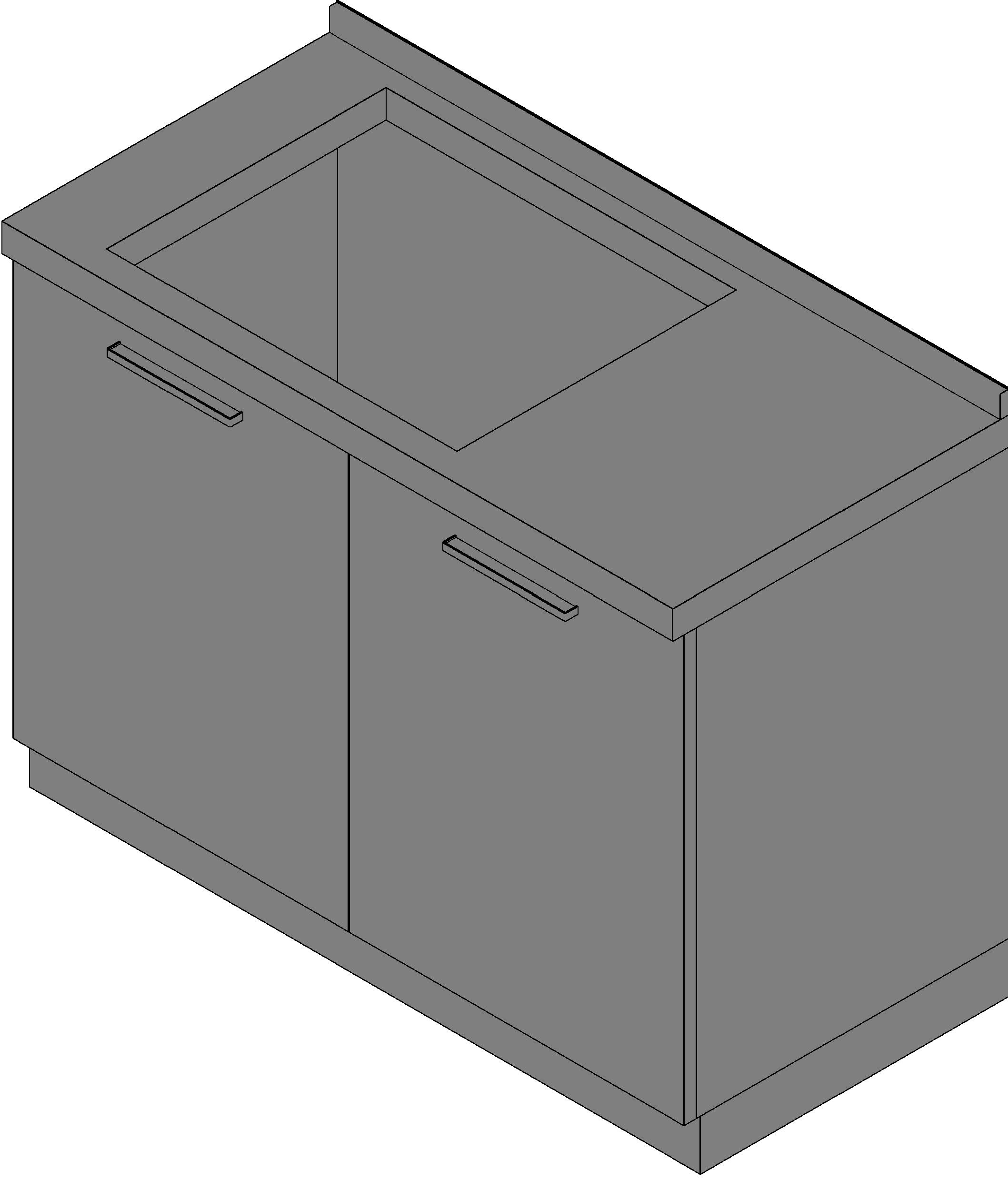 M Base Double Door for sink revit family free download