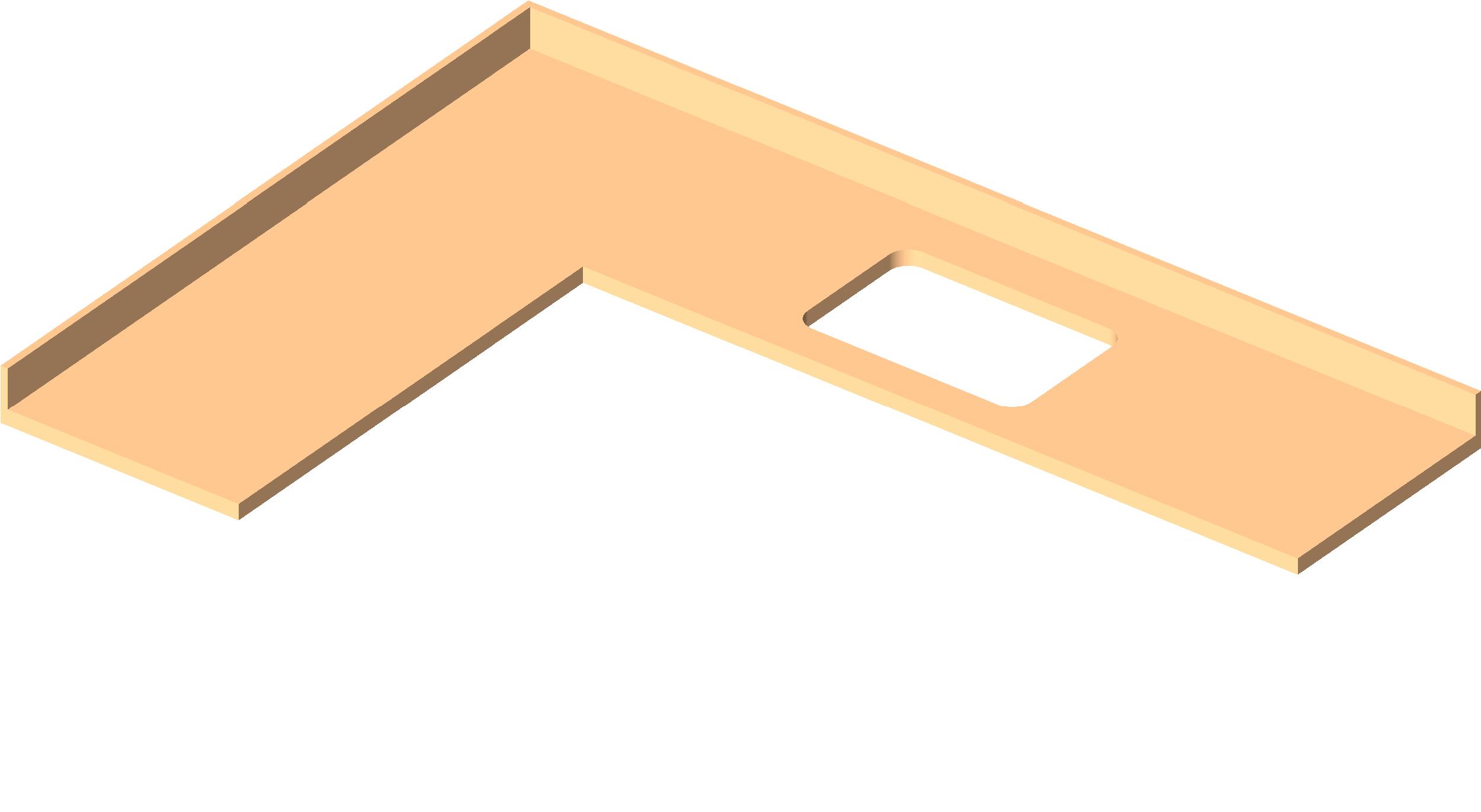 M Counter Top L Shaped w Sink Hole revit family free download