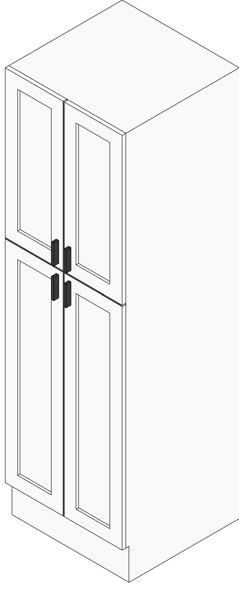 M Tall Cabinet Double Door4 revit family free download