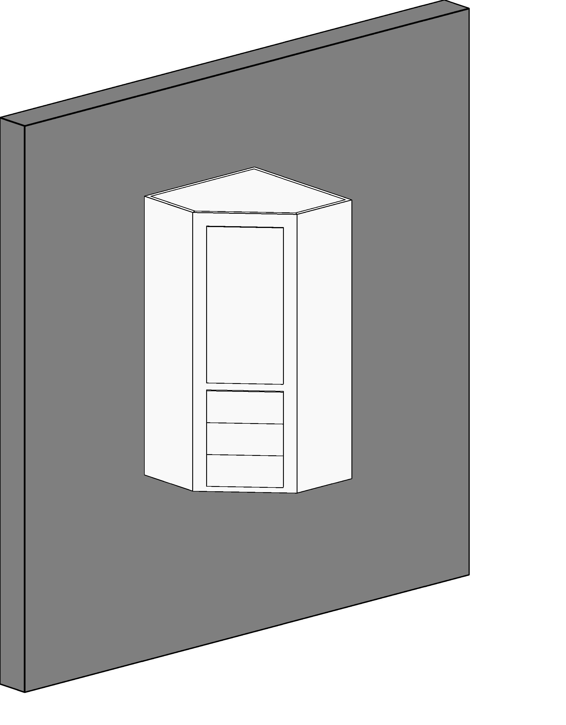 M Upper Cabinet Corner Unit Tall 1 Wall revit family free download