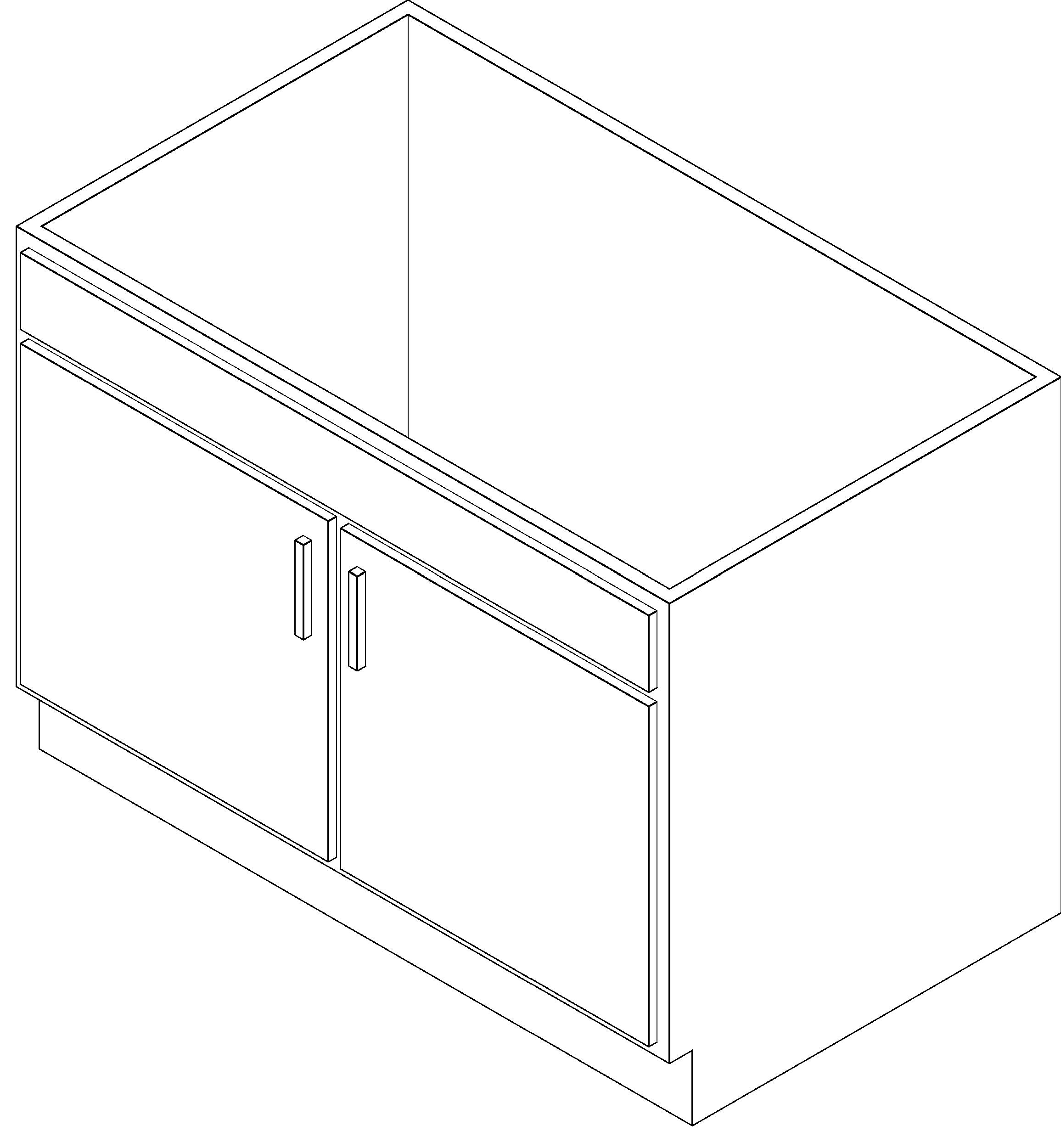 M Vanity Cabinet Double Door Sink Unit revit family free download