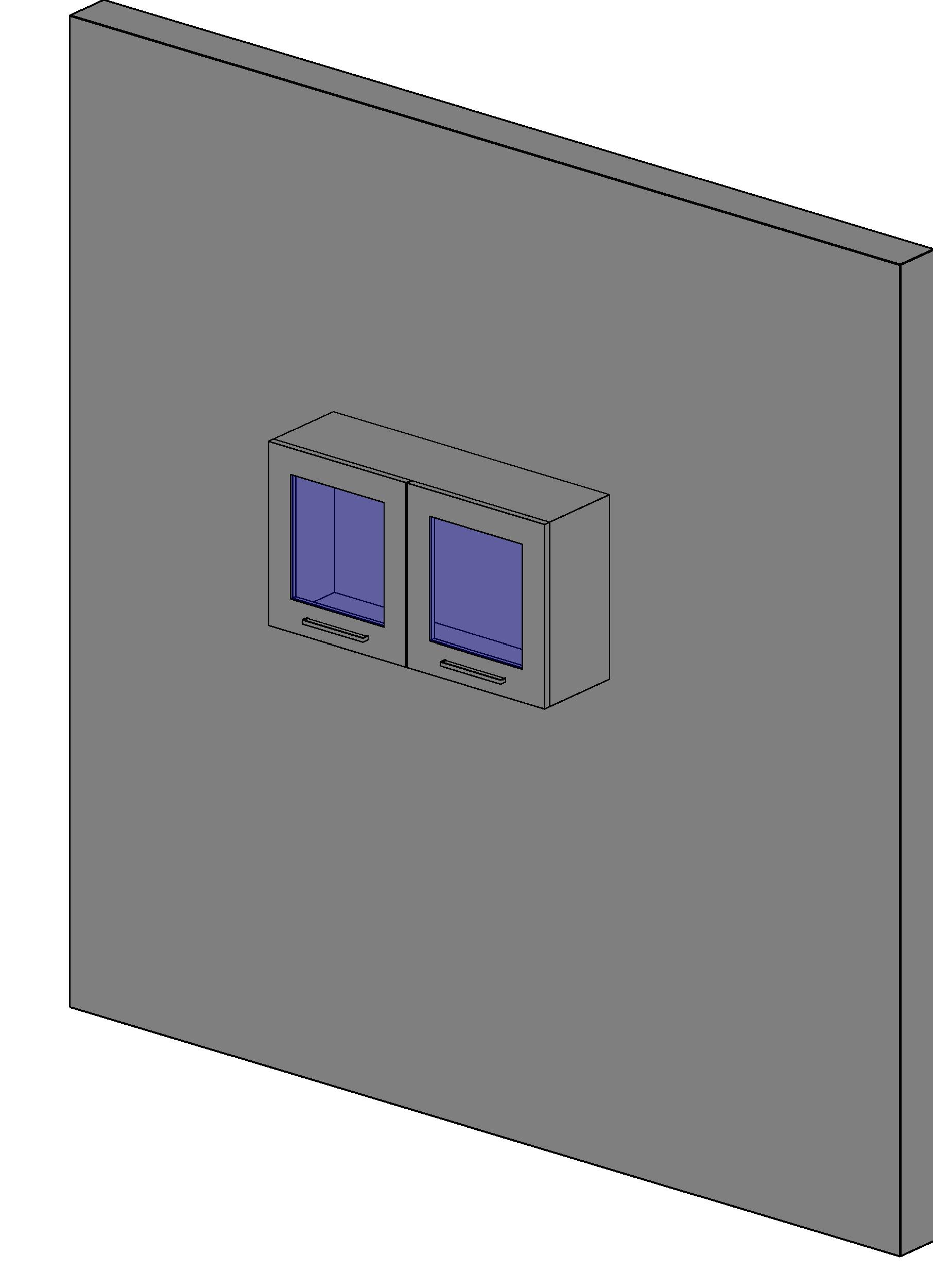 M Wall Unit Double Door with glass revit family free download