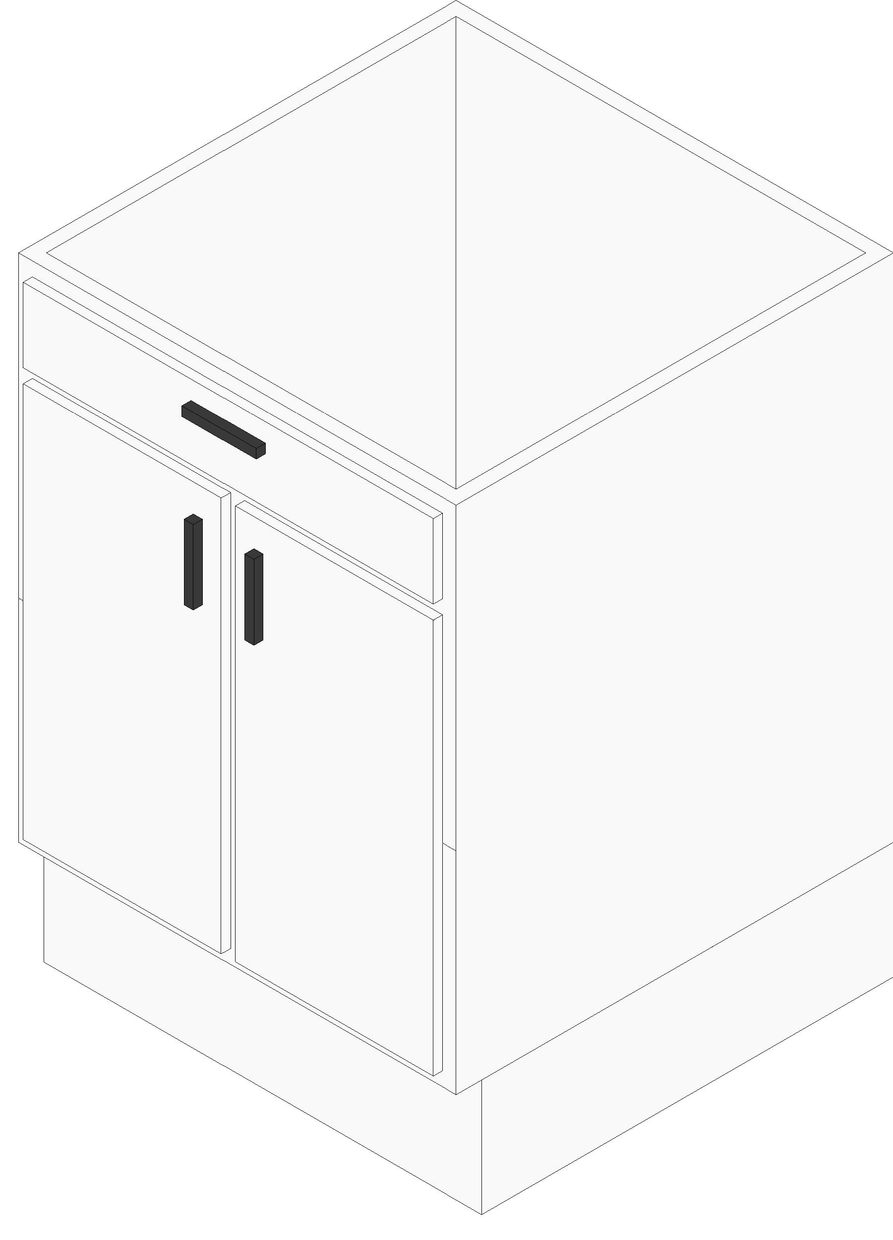 Vanity Cabinet Dbl Door and 1 Drawer revit family free download