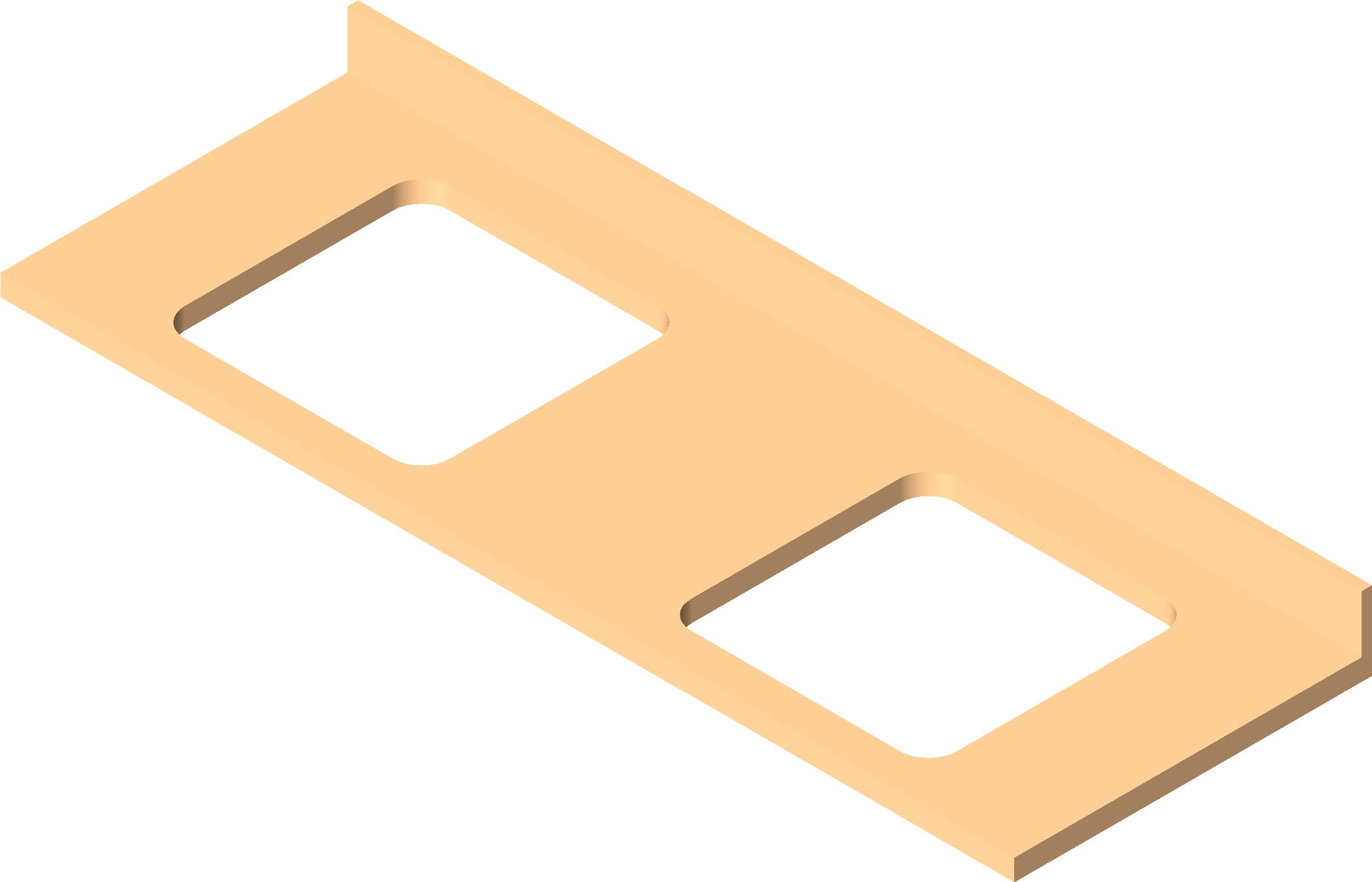 Vanity Counter Top w 2 Square Sink Holes revit family free download