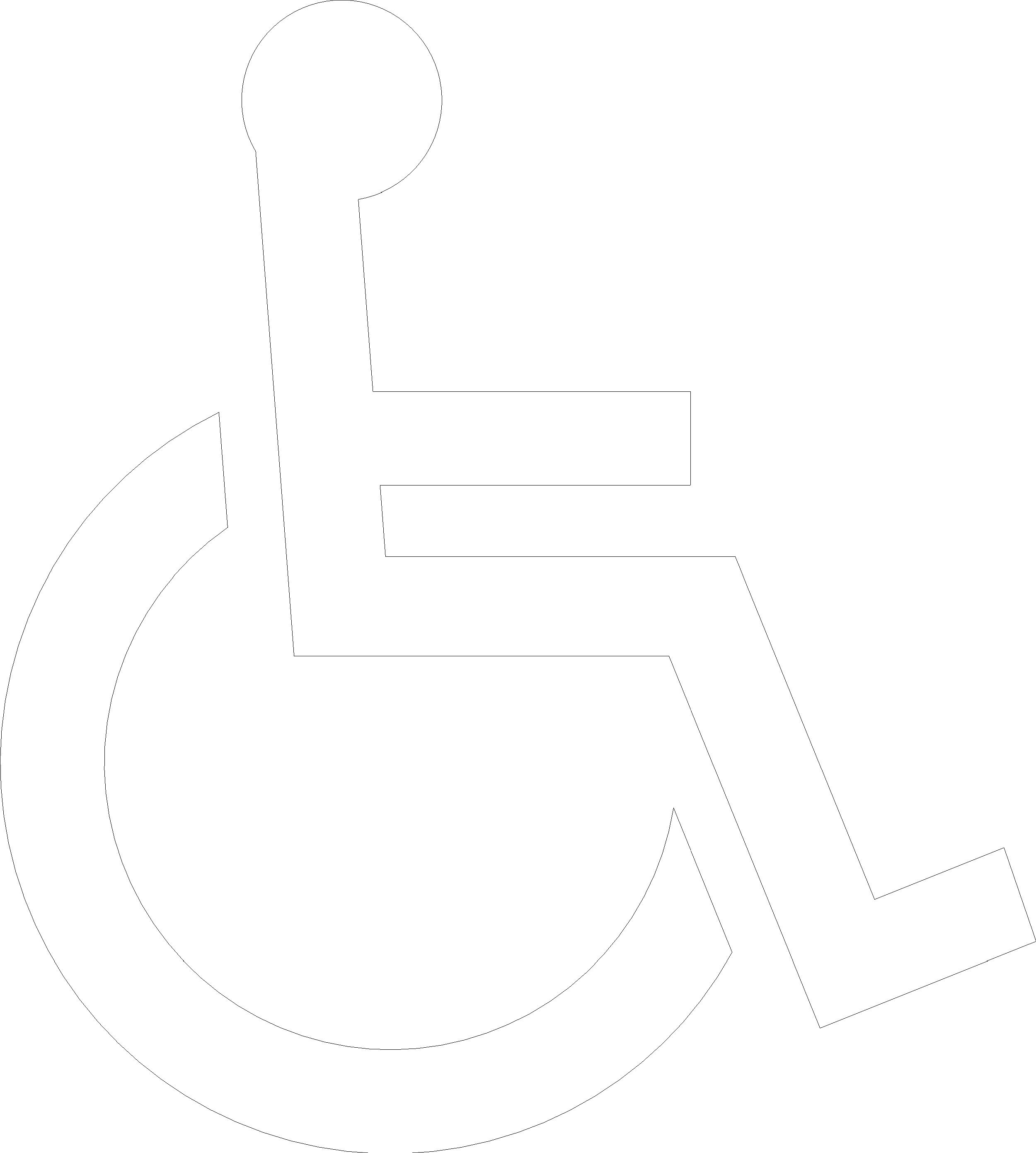 Wheelchair Symbol 2D revit family free download