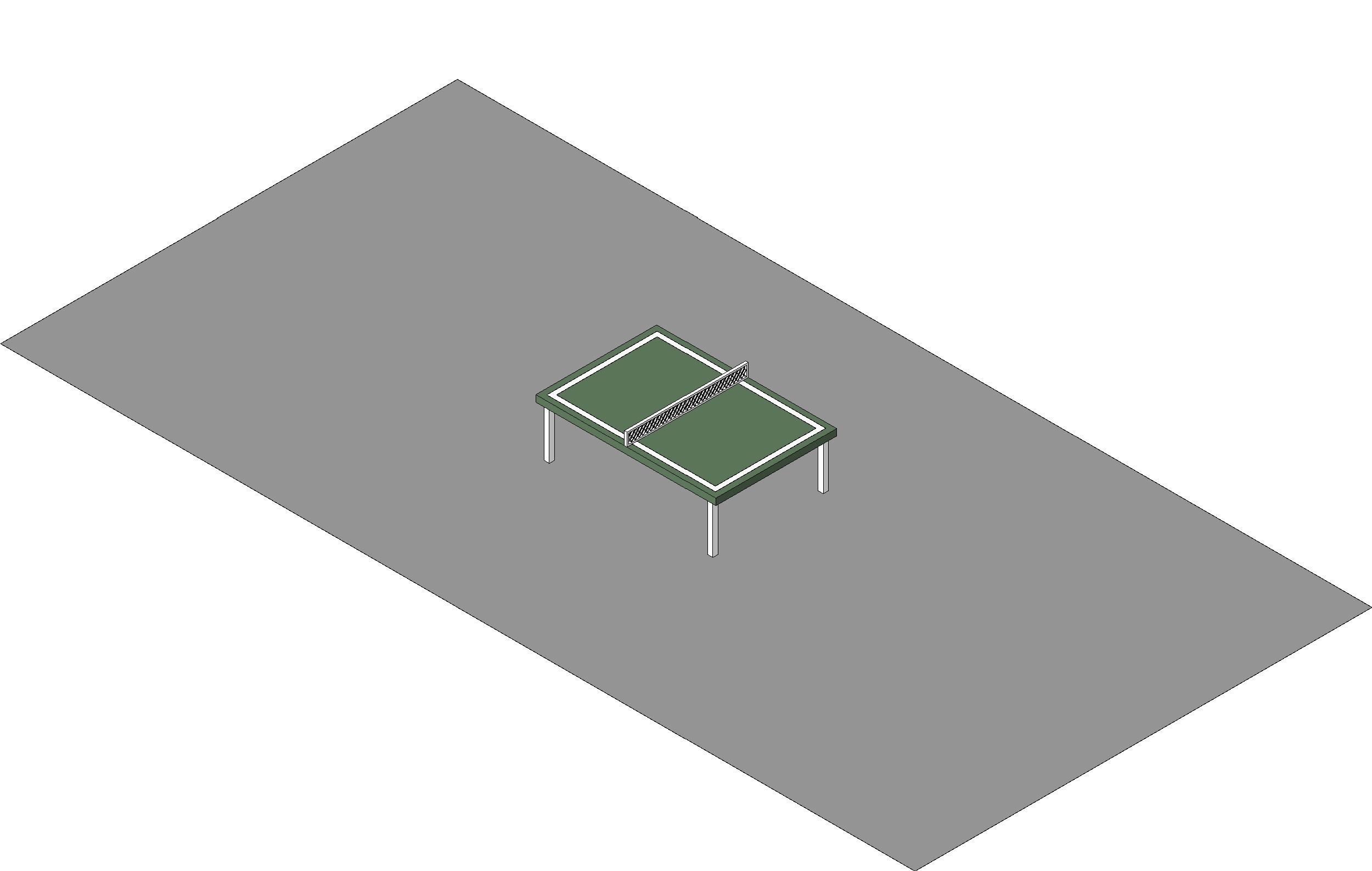 Table Tennis Court revit family free download