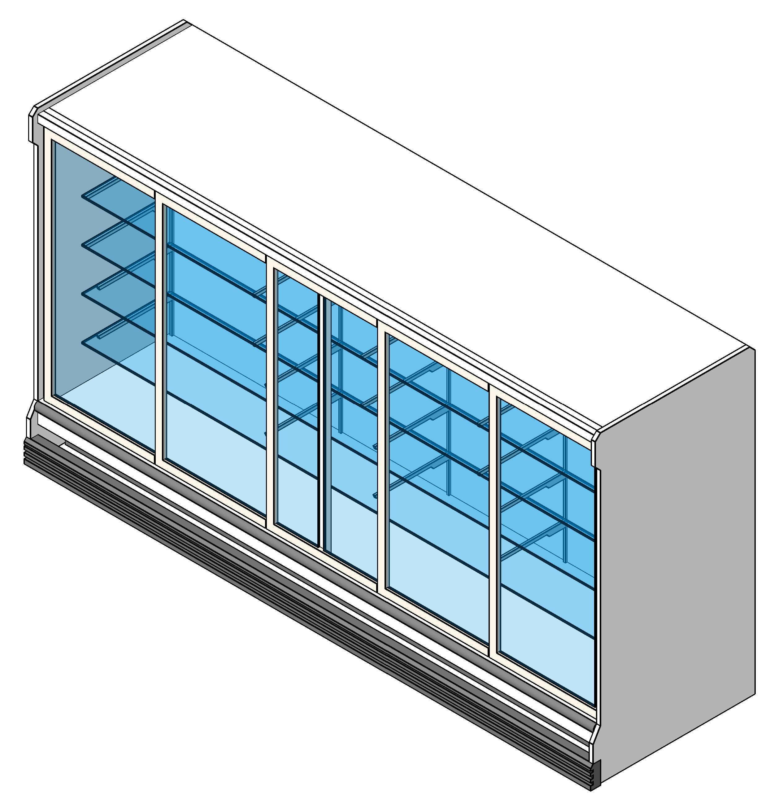 Freezer Upright Five Door revit family free download
