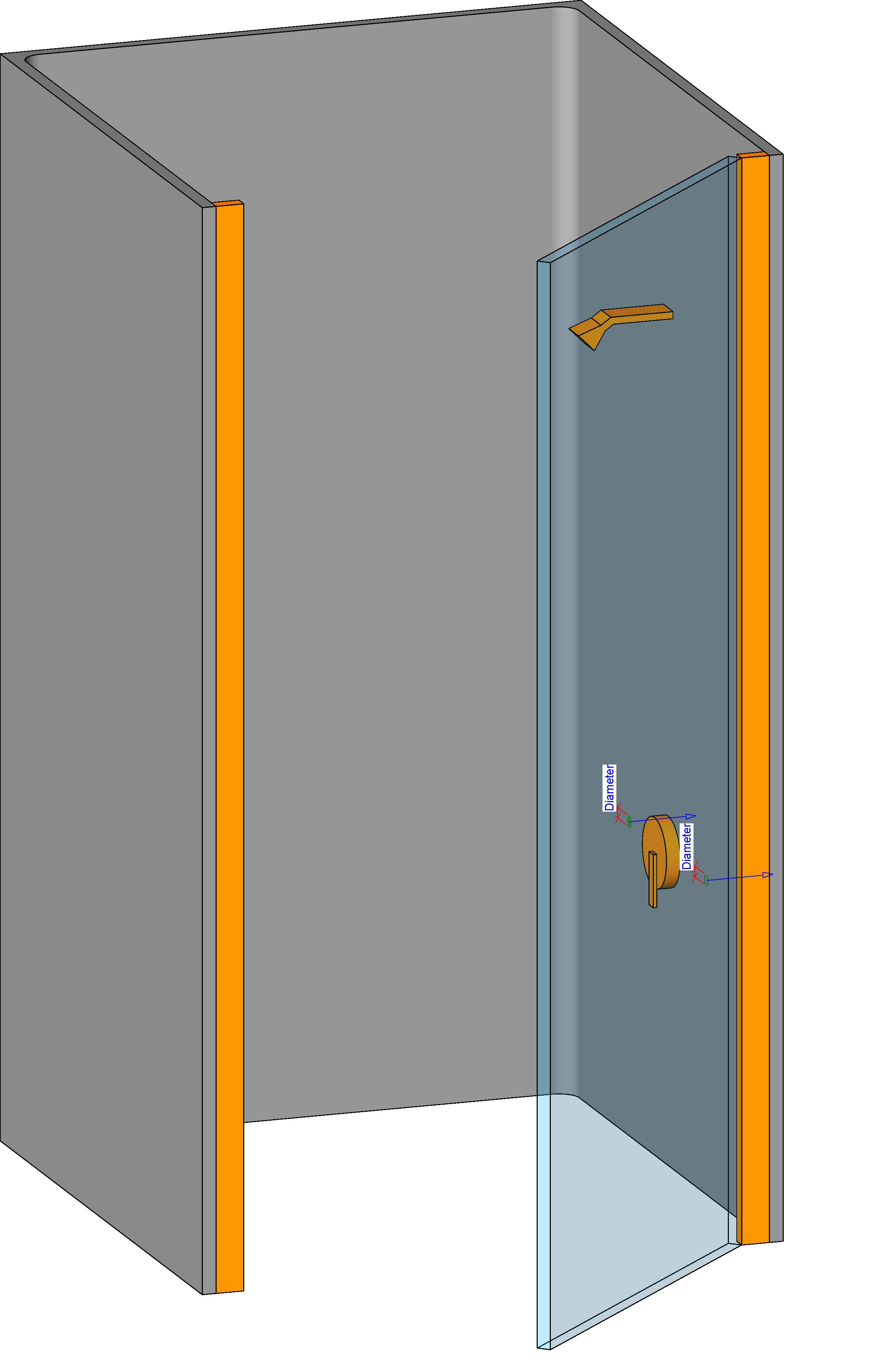 Shower Enclosure Mirror revit family free download