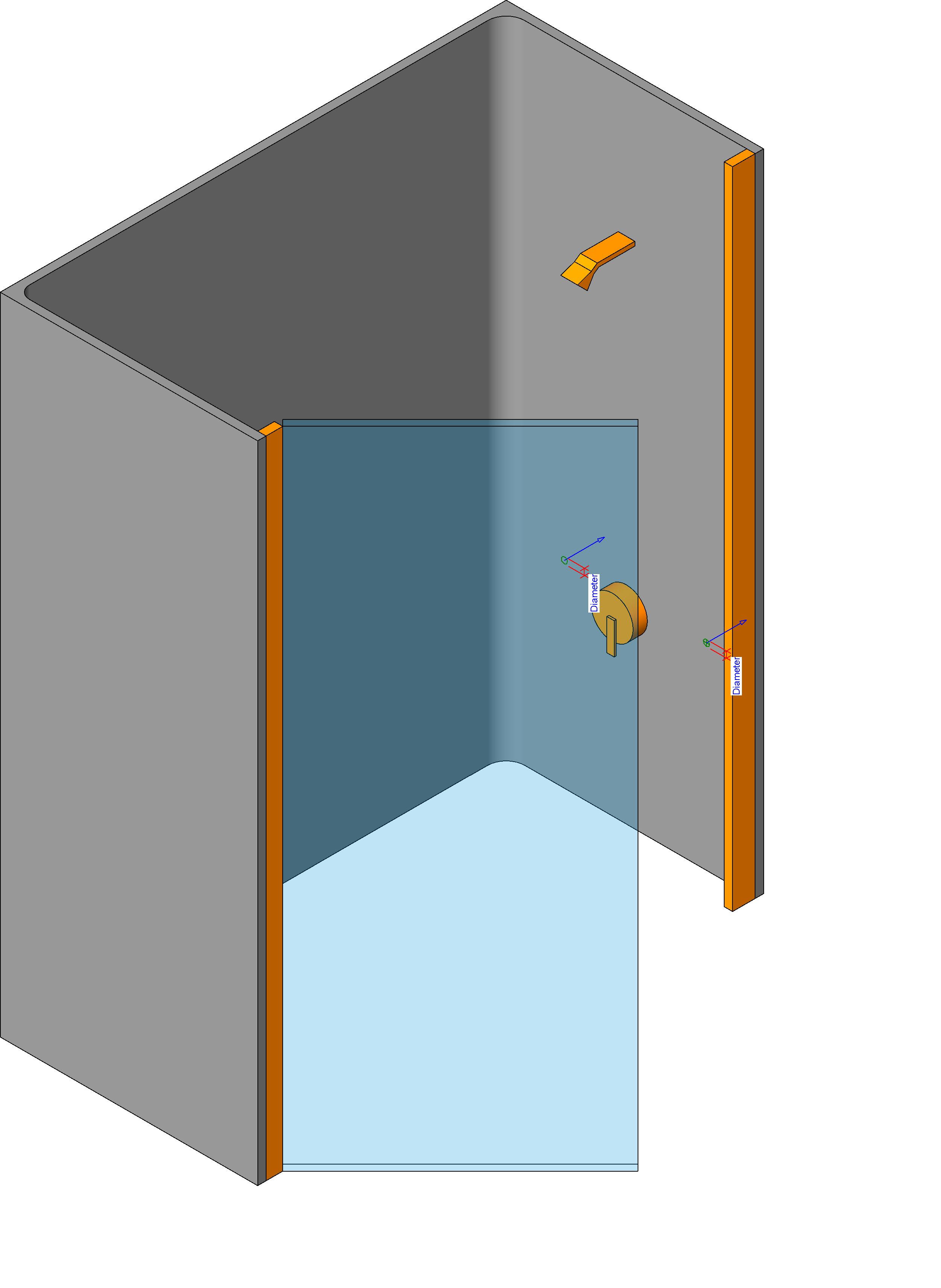 Shower Enclosure Mirror 2 revit family free download