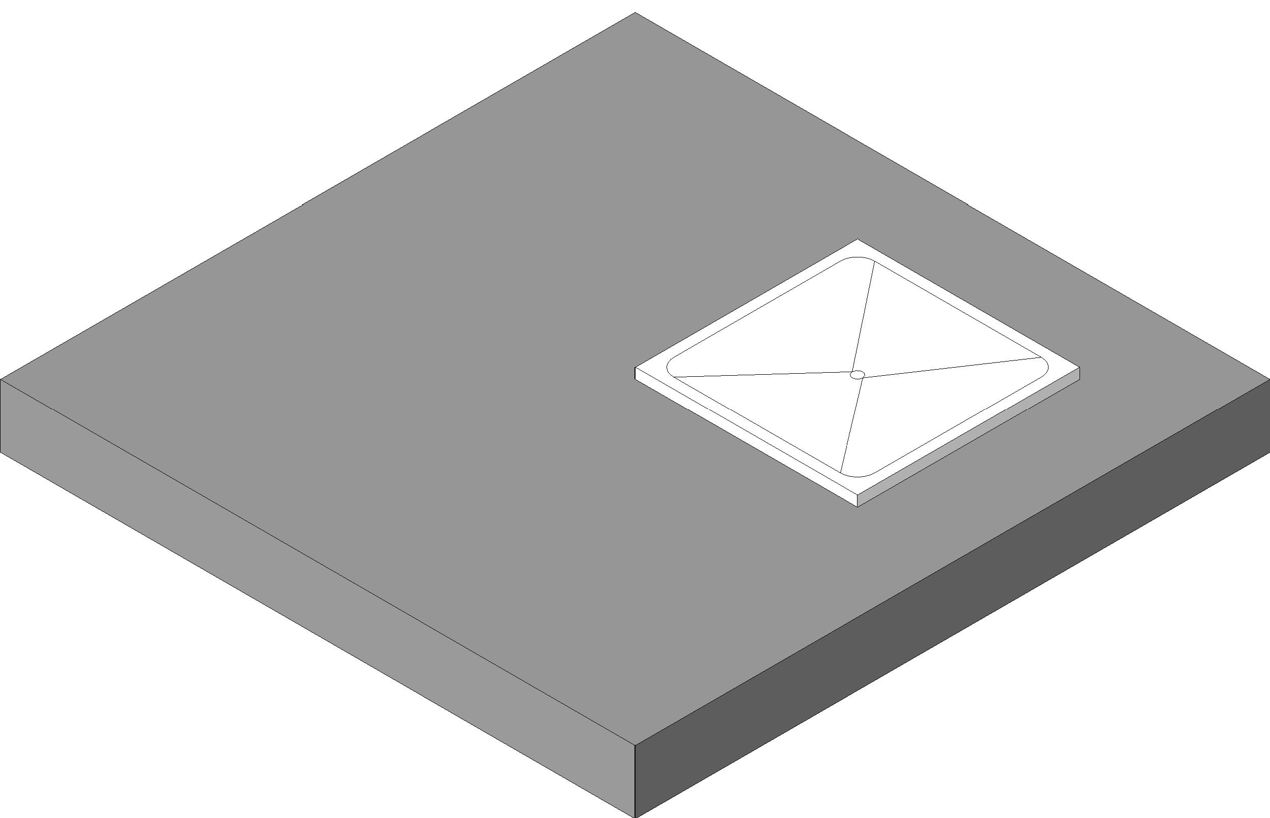 Shower Pan Square revit family free download