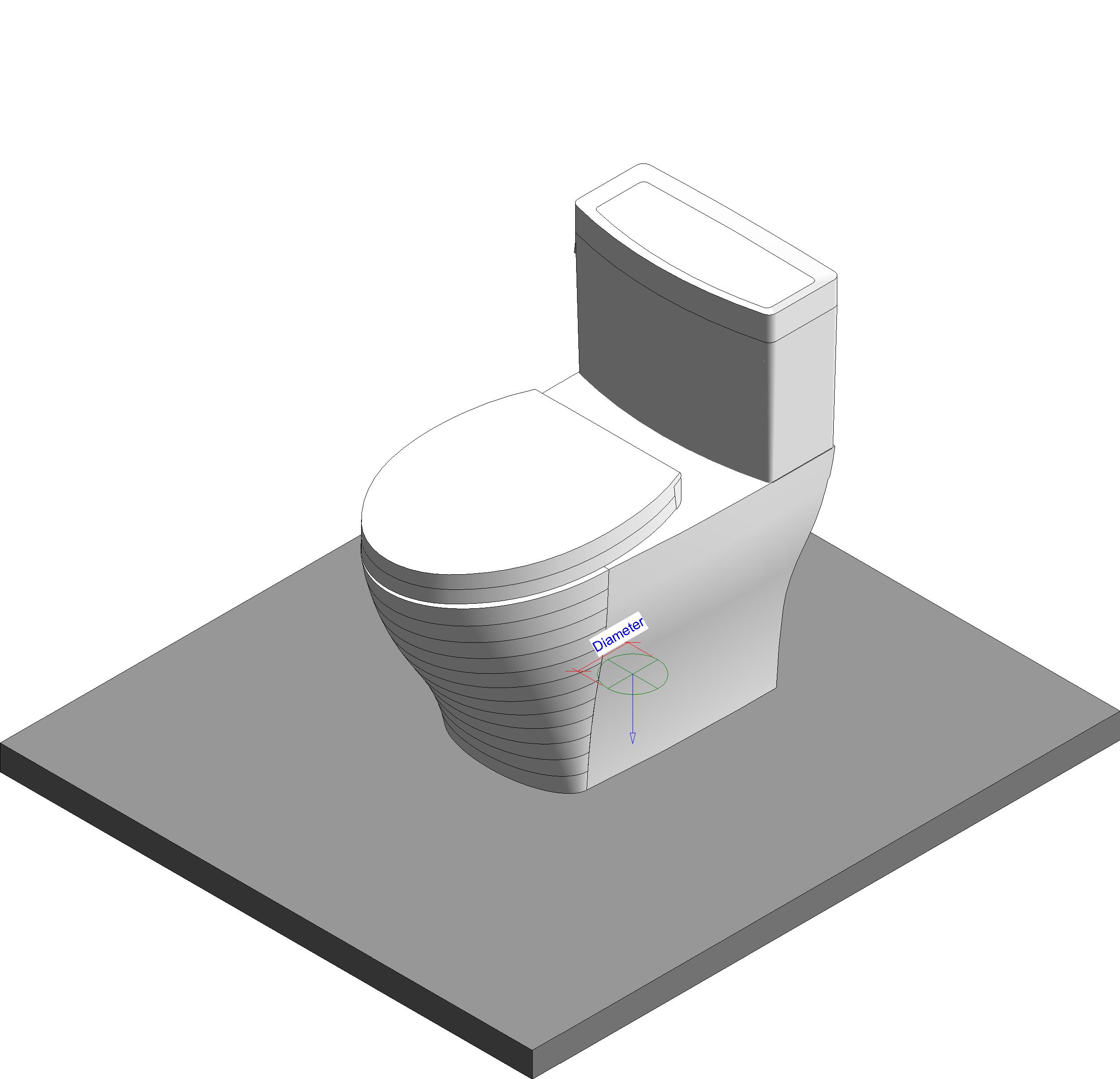 Toilet Elongated Contemporary revit family free download