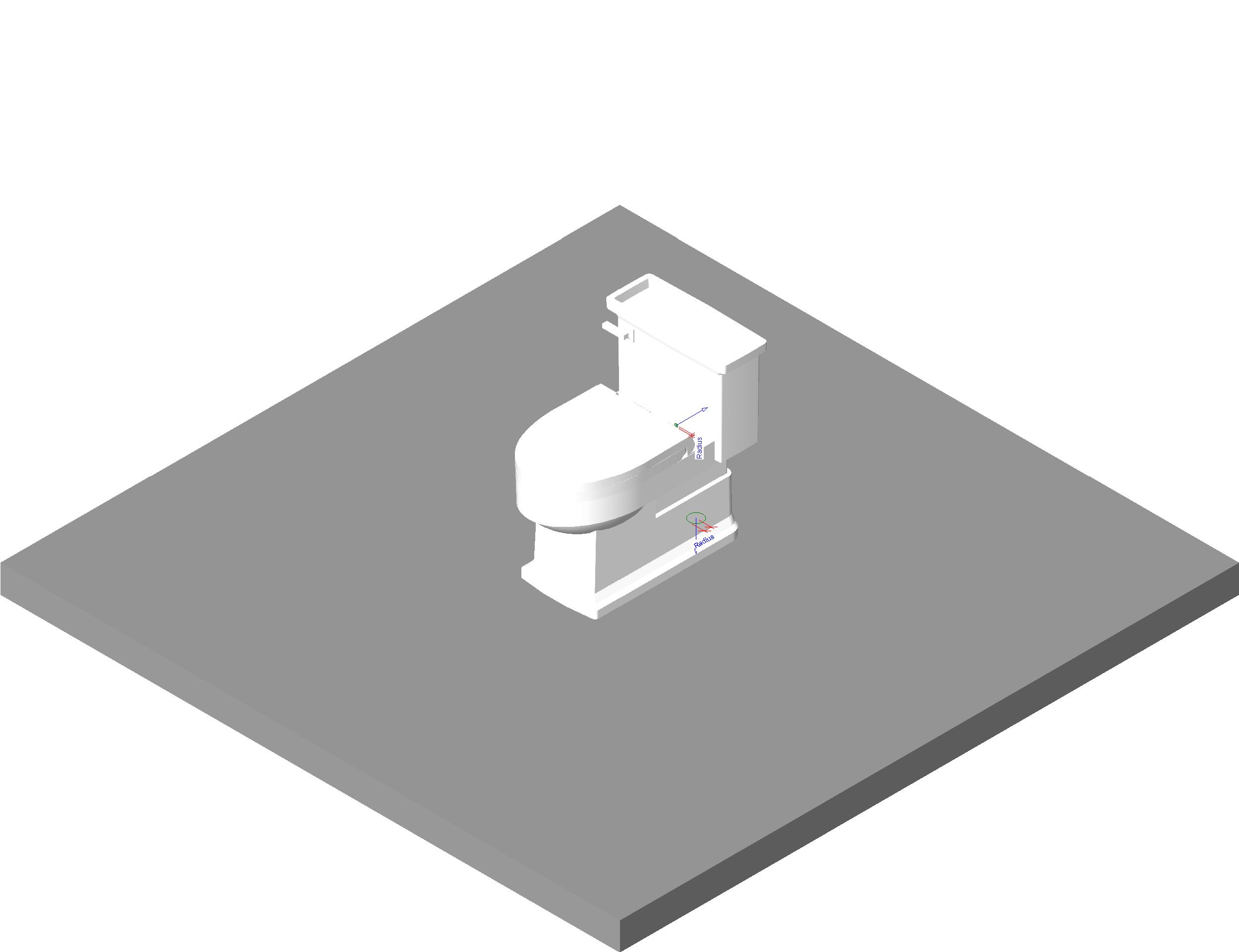 Toilet Elongated Contemporary Eco revit family free download