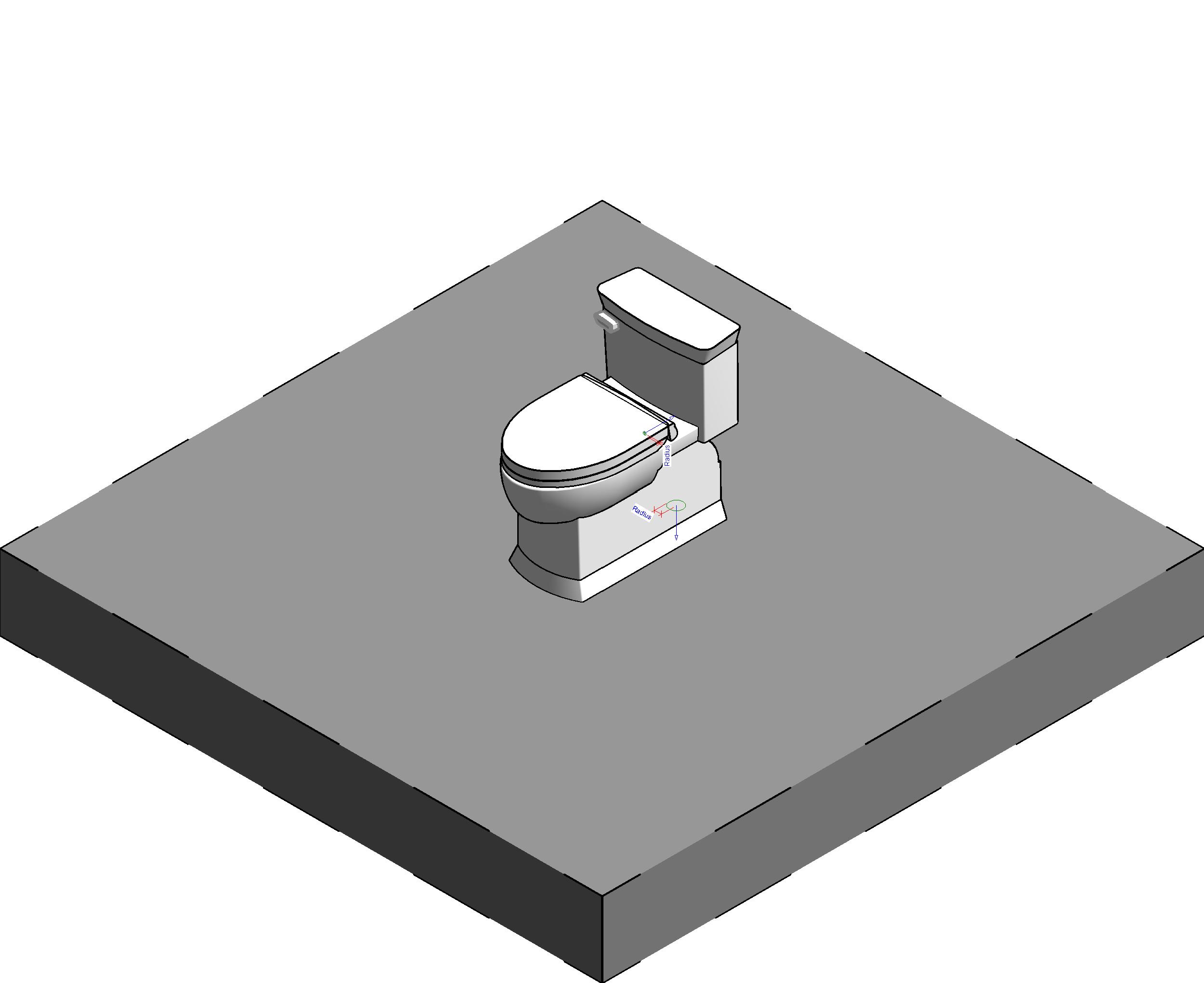 Toilet Elongated Contemporary Eco 2 revit family free download