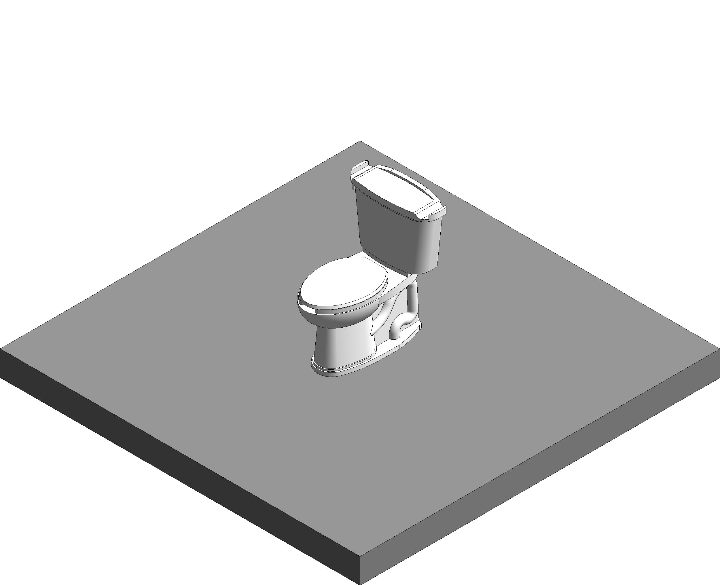 Toilet Elongated Traditional 2 revit family free download