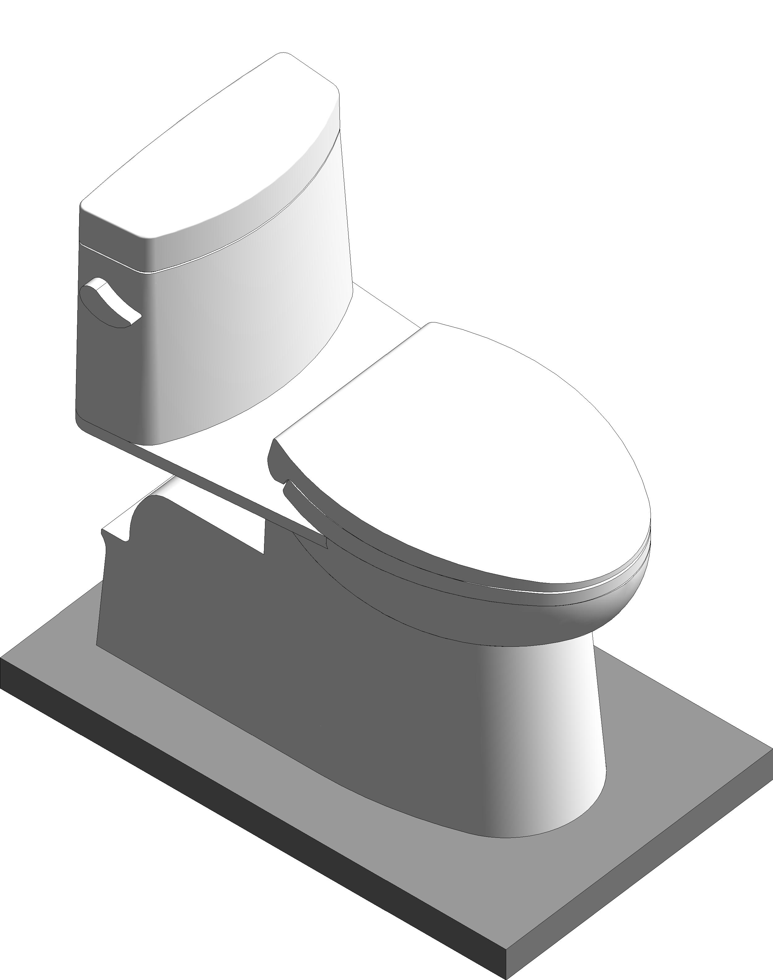 Toilet Elongated Transitional revit family free download