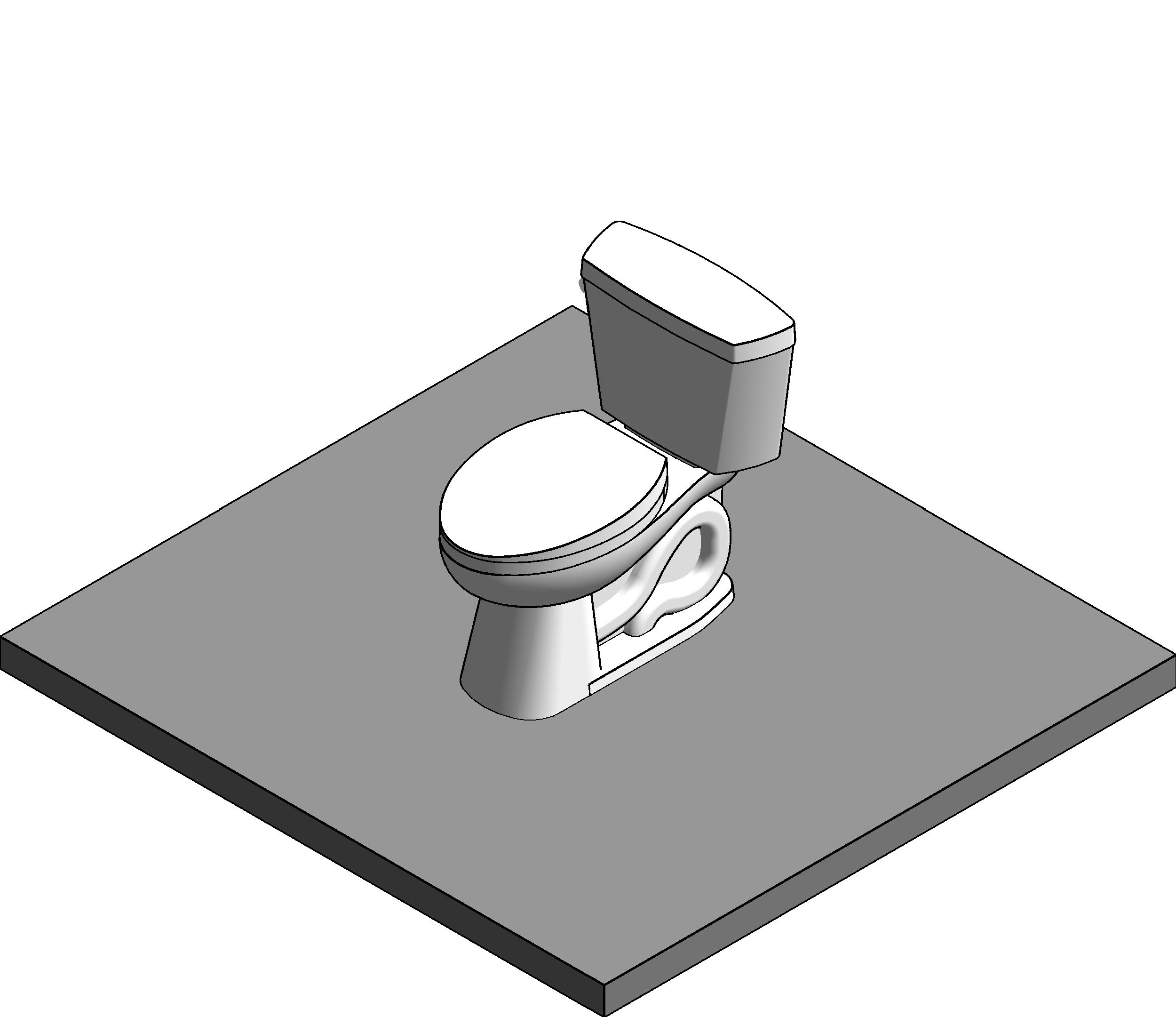 Toilet Elongated Transitional 2 revit family free download