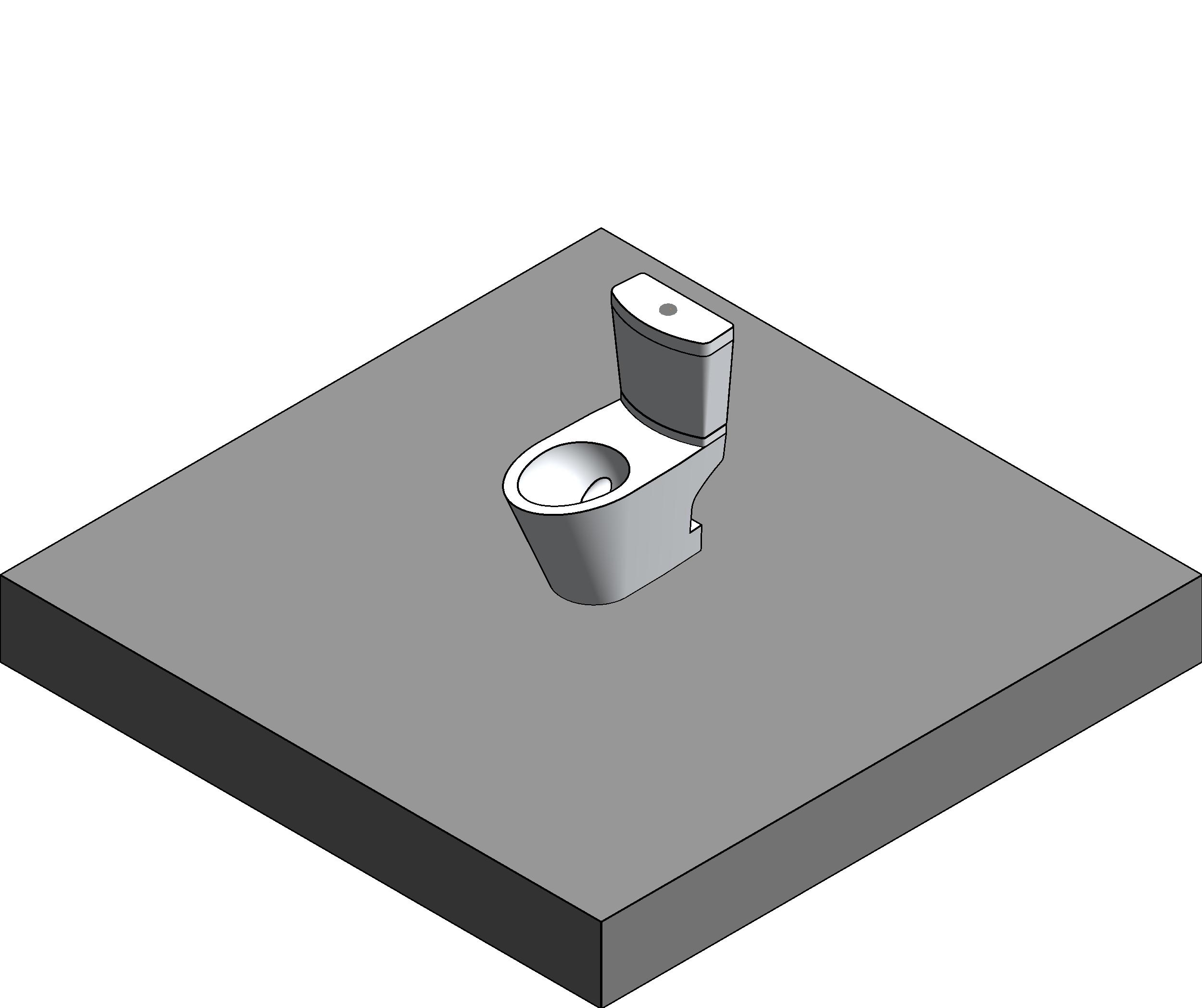 Toilet Elongated Transitional Dual Flush revit family free download