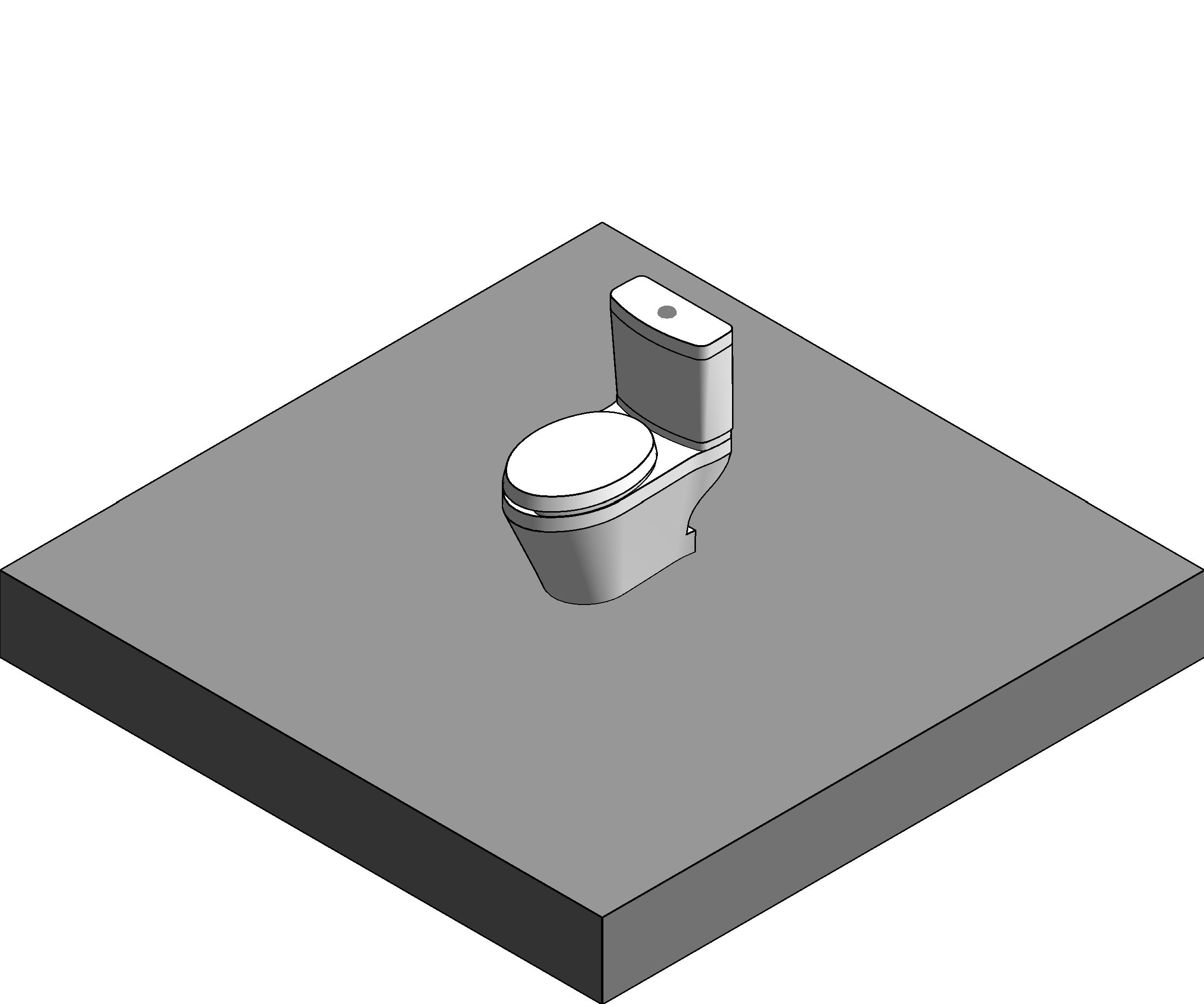 Toilet Elongated Transitional Dual Flush 2 revit family free download