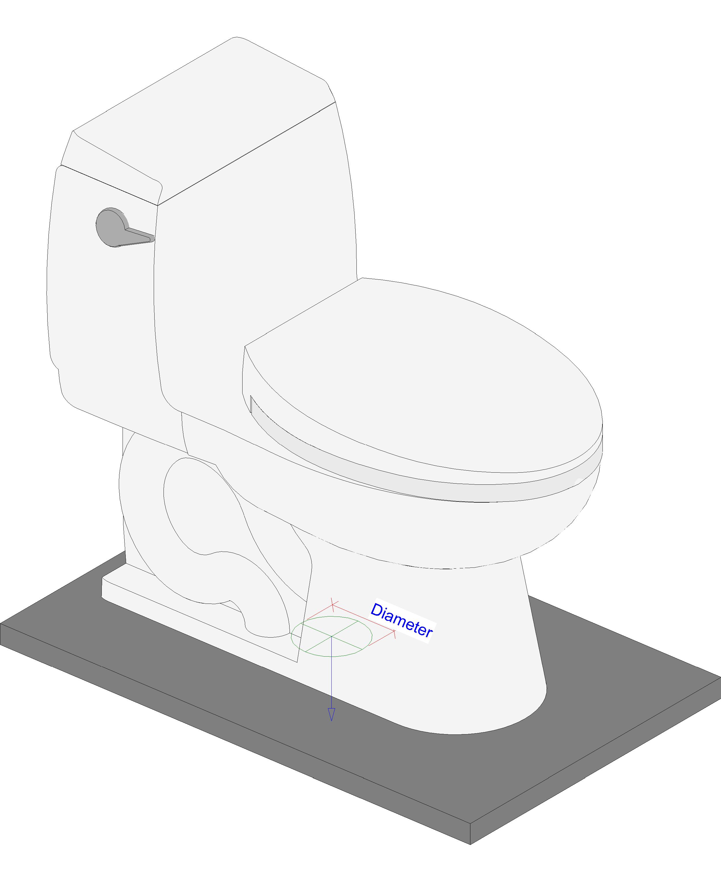Toilet Elongated Transitional Eco UltraMax revit family free download