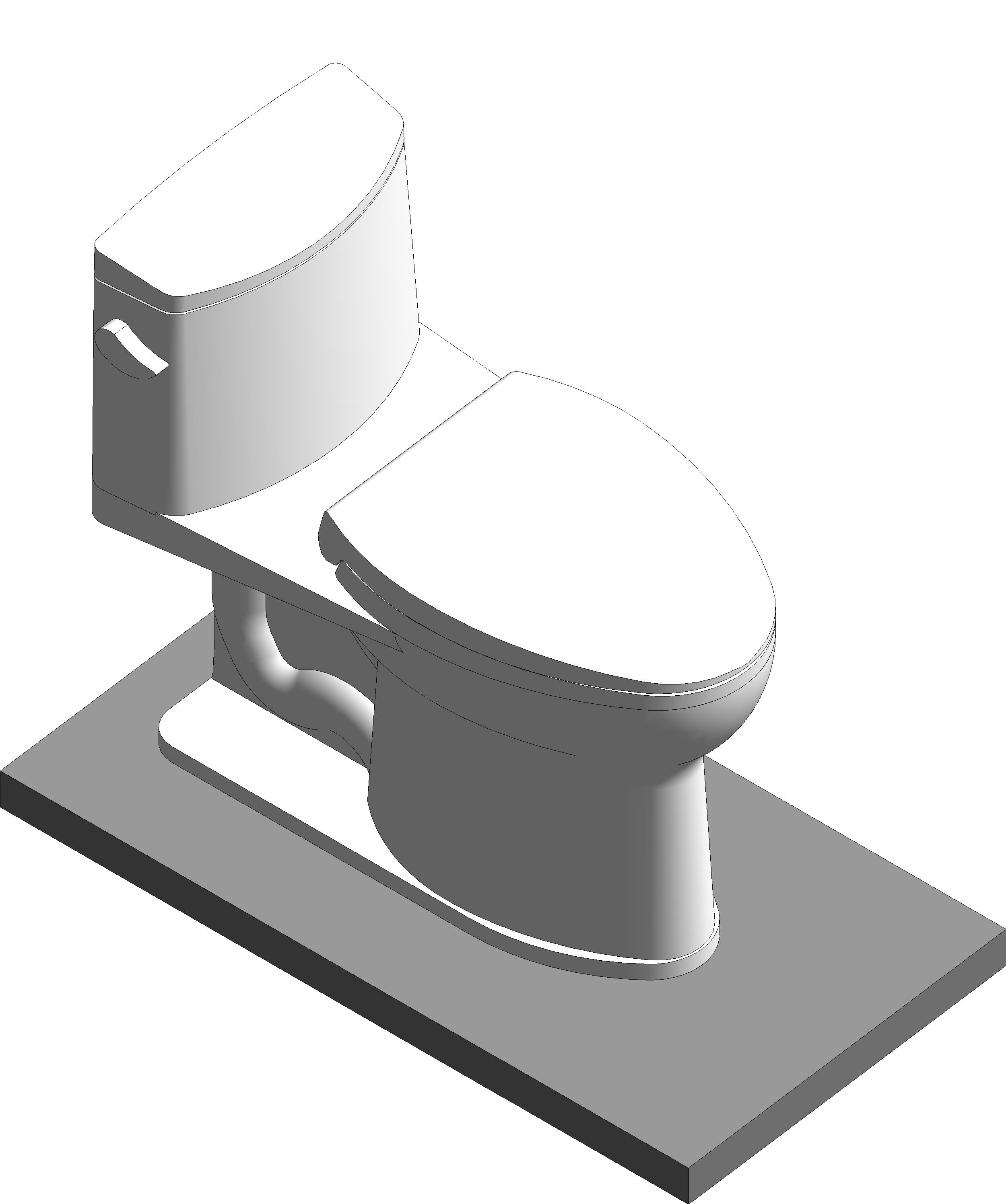 Toilet Elongated Transitional UltraMax revit family free download