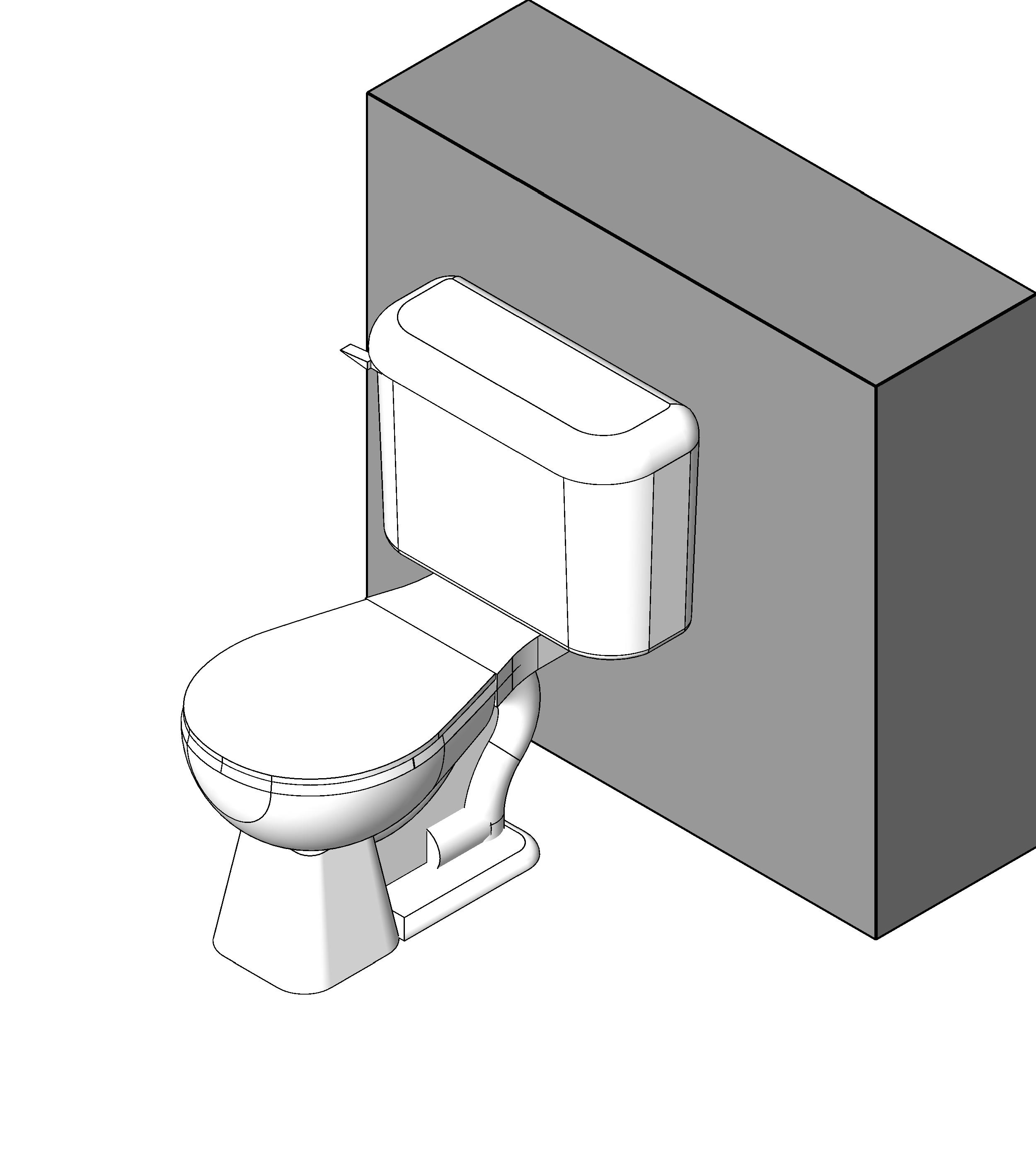 Toilet Standard revit family free download