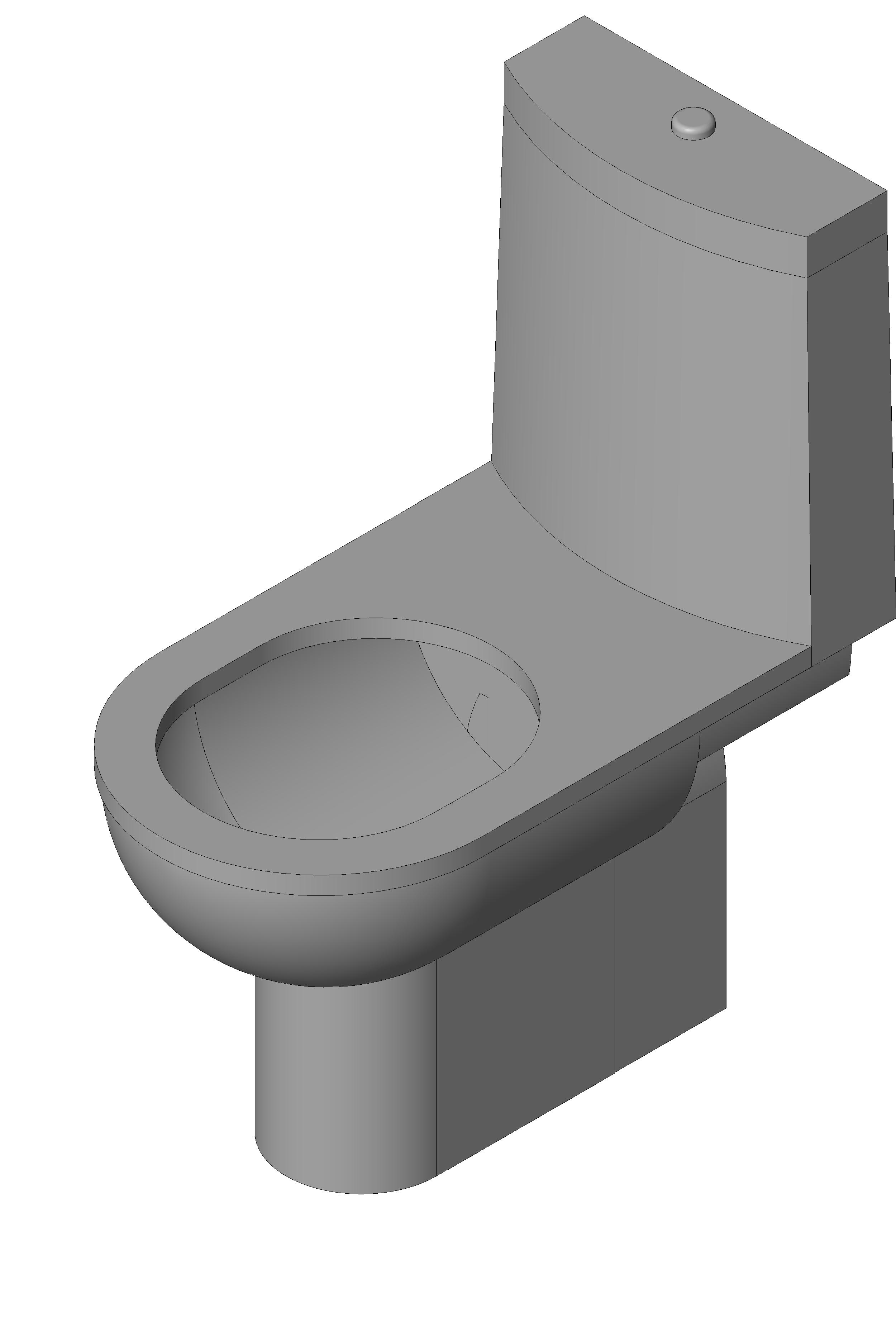WC with Cistern 2 revit family free download