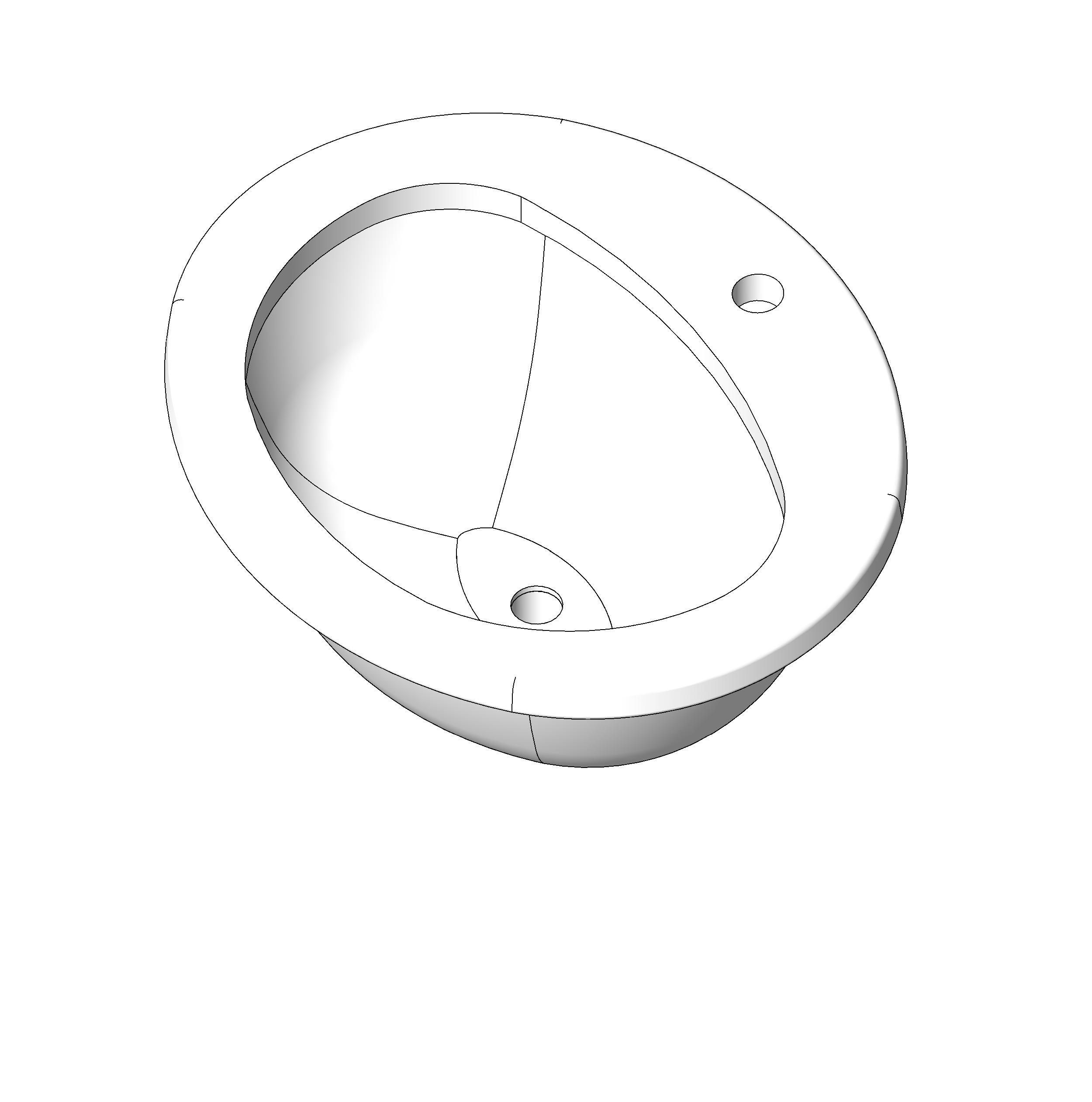 Lavatories Commercial Oval revit family free download