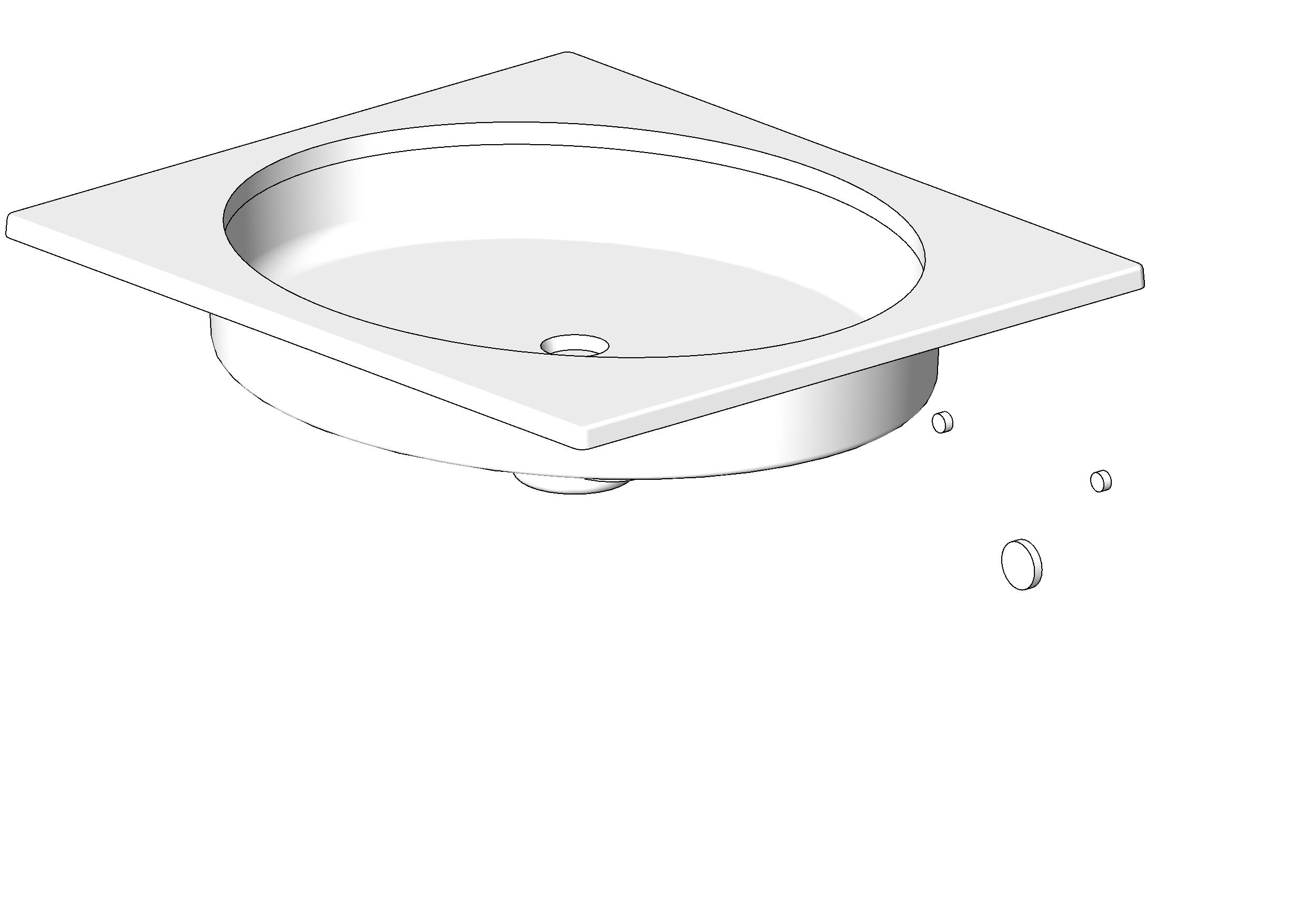 Lavatory Contemporary Curva revit family free download