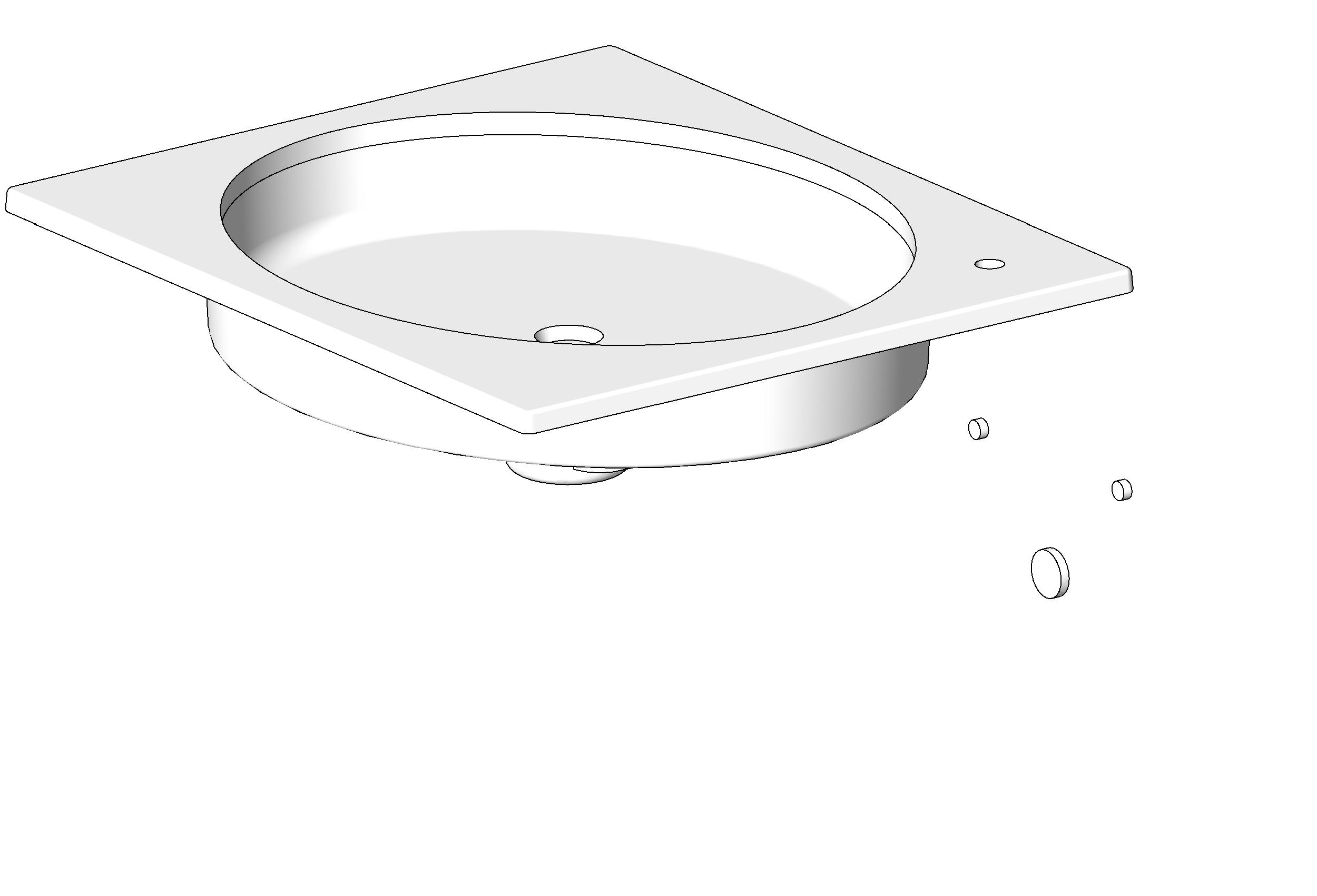 Lavatory Contemporary Curva 3 revit family free download