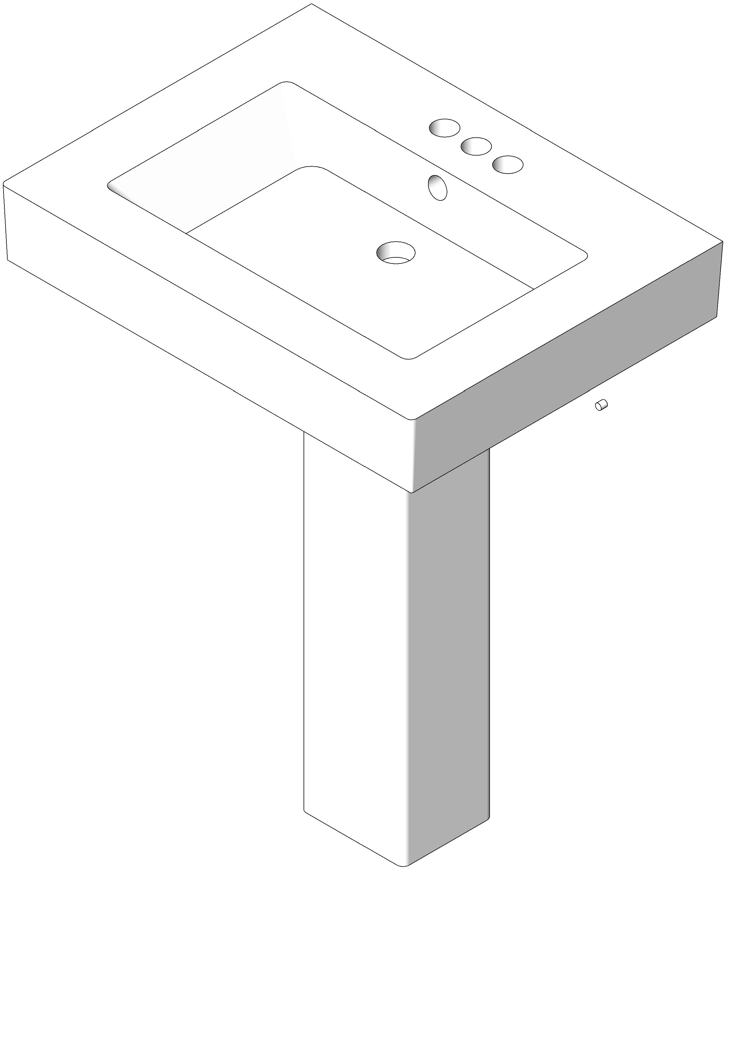 Lavatory Contemporary Pedestal revit family free download