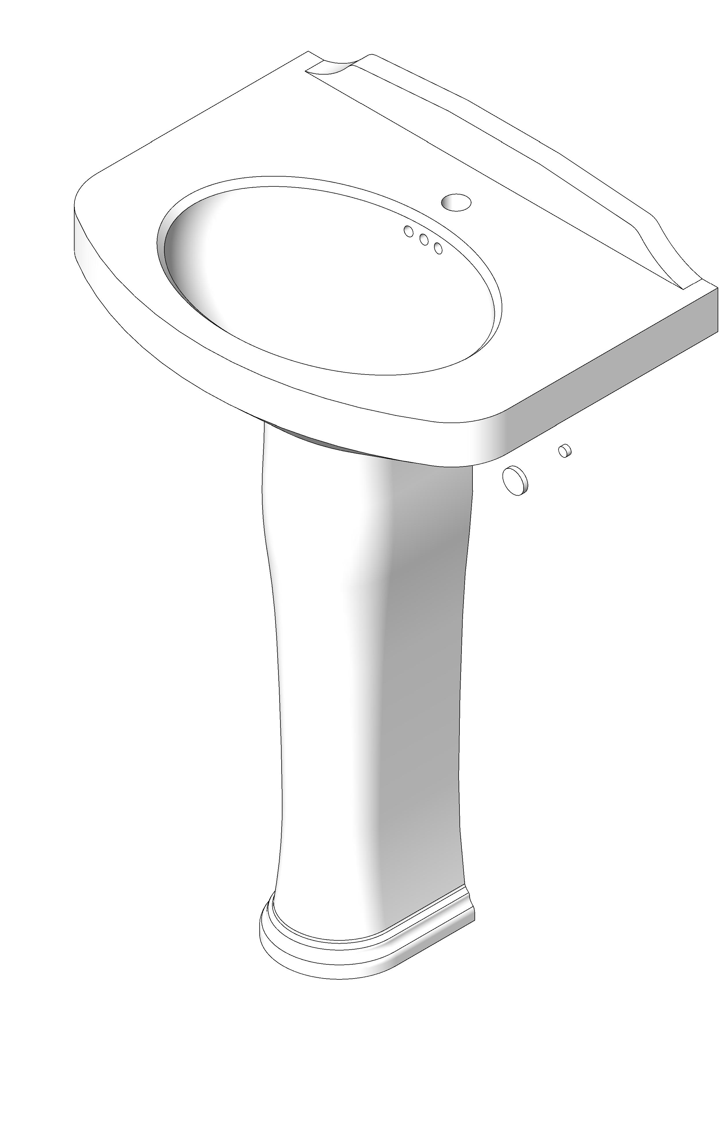 lavatory pedestal traditional revit family free download image